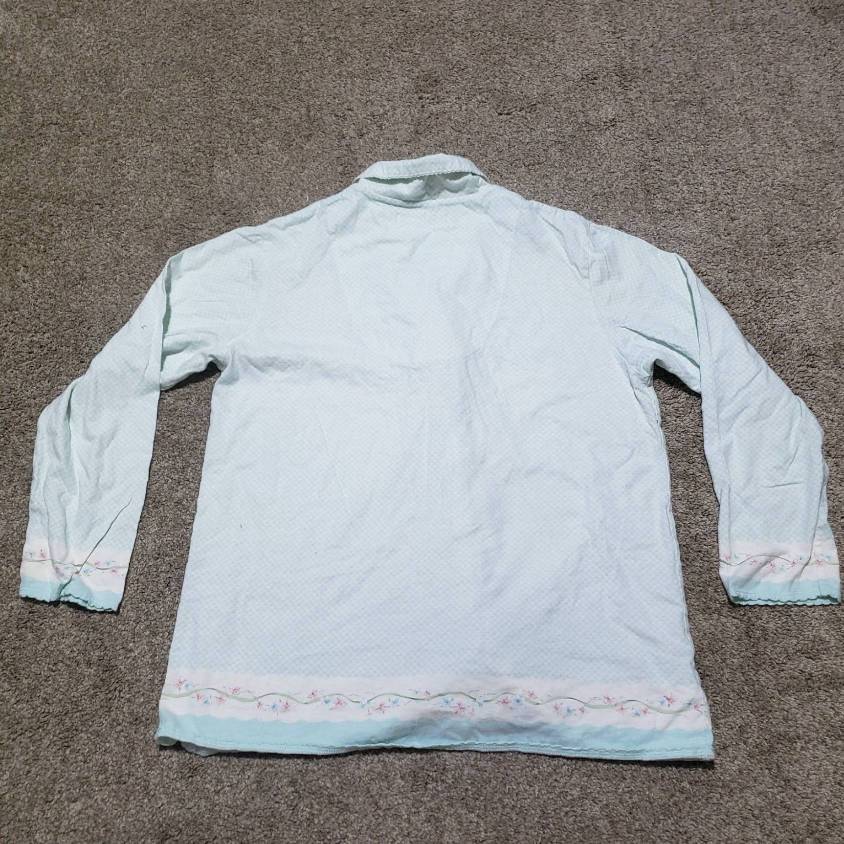 Vintage VINTAGE Earth Angels Women's Button-Up Shirt Long Sleeve Floral Blue M Size M / US 6-8 / IT 42-44 - 8 Thumbnail