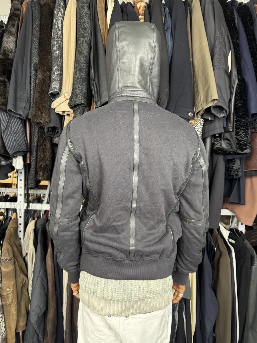 Givenchy AW2014 Givenchy Black Leather Shearling Hooded Jacket by Riccardo Tisci Size US S / EU 44-46 / 1 - 3 Thumbnail
