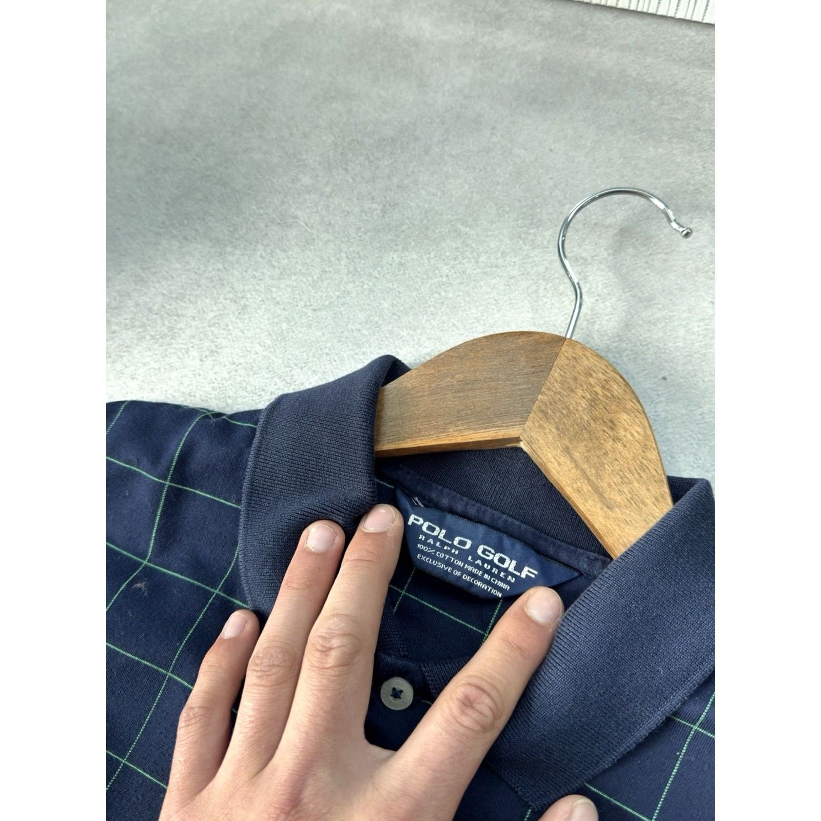 Ralph Lauren VINTAGE Ralph Lauren Polo Shirt Checkered Blue S Regular Mens True Blue 90s Preppy Golf Polo Ralph Lauren Casual Polos Size US S / EU 44-46 / 1 - 5 Thumbnail