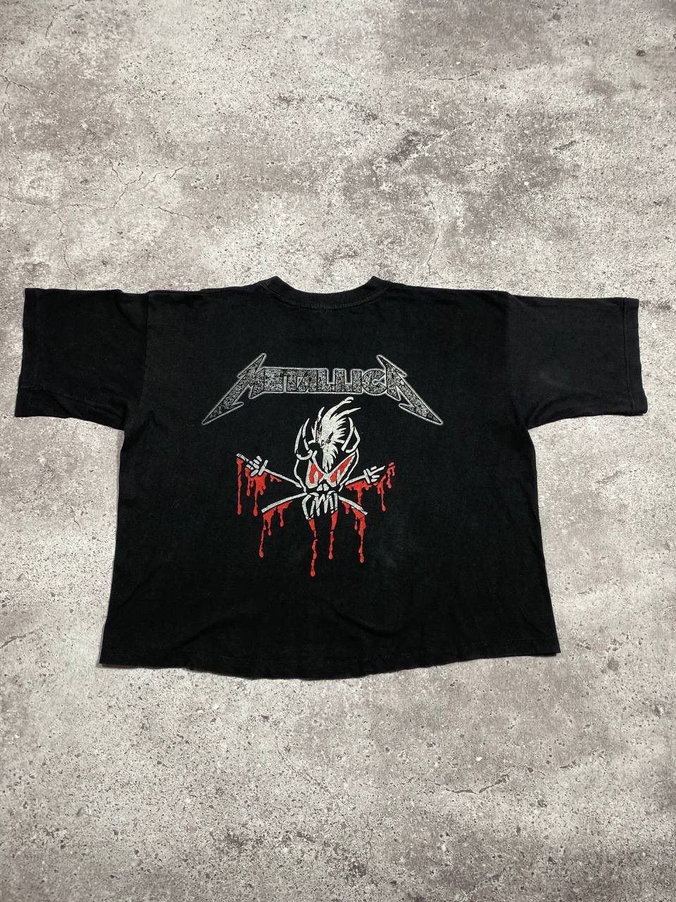 Band Tees 90s Metalicca Vintage Rock Band Croped T Shirt Size US M / EU 48-50 / 2 - 7 Thumbnail