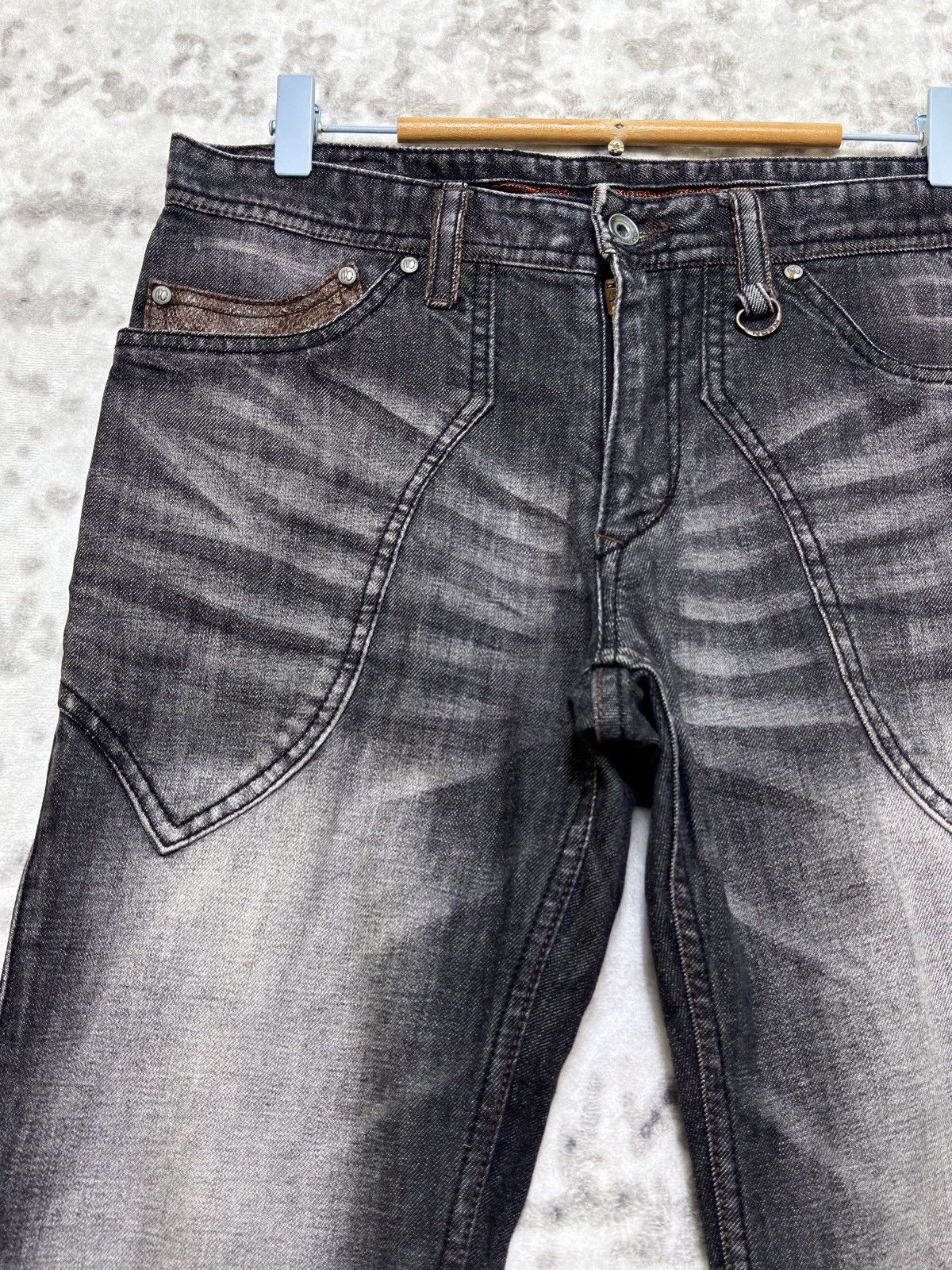 Nicole Club Vintage Nicole Club For Men Snake Pattern Flared Denim Jeans Size US 31 - 4 Thumbnail