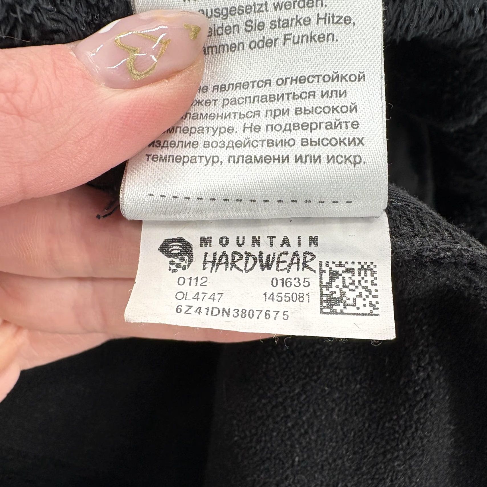 Mountain Hardwear VINTAGE Mountain Hardwear Womens XL Pyxis Tech Jacket Black Plush Zip Fleece Camp Trail Size XL / US 12-14 / IT 48-50 - 5 Thumbnail