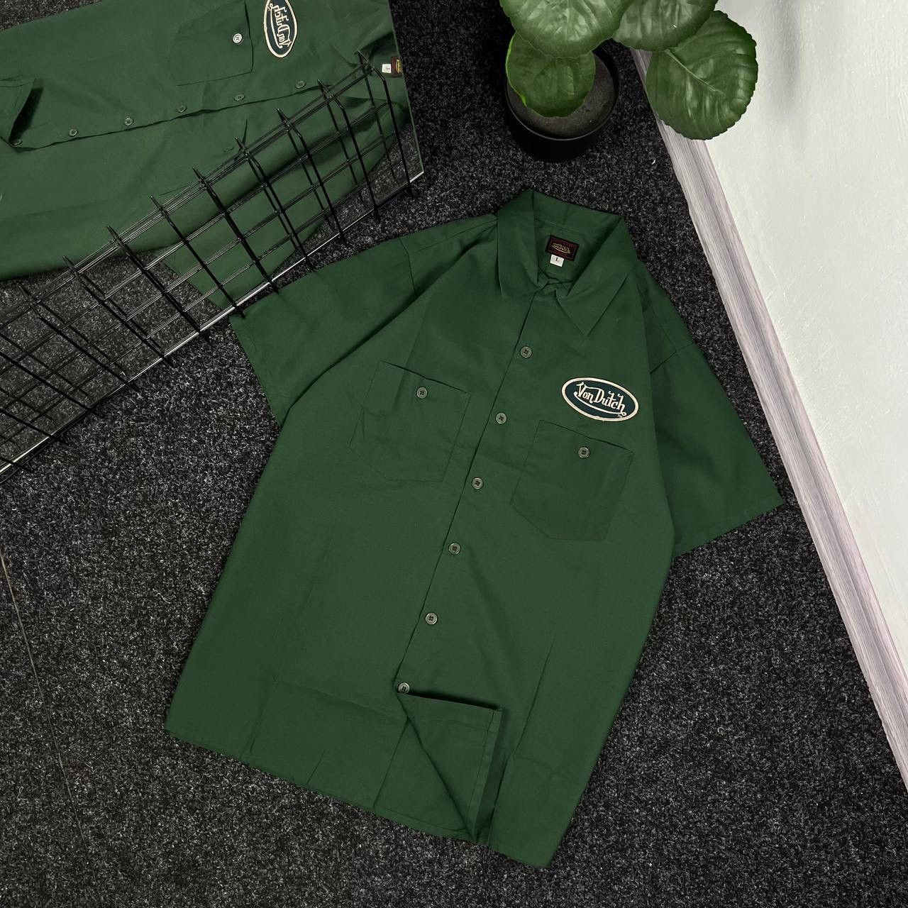 Vintage Ford Y Block Dickies Men's Short Sleeve Workshirt