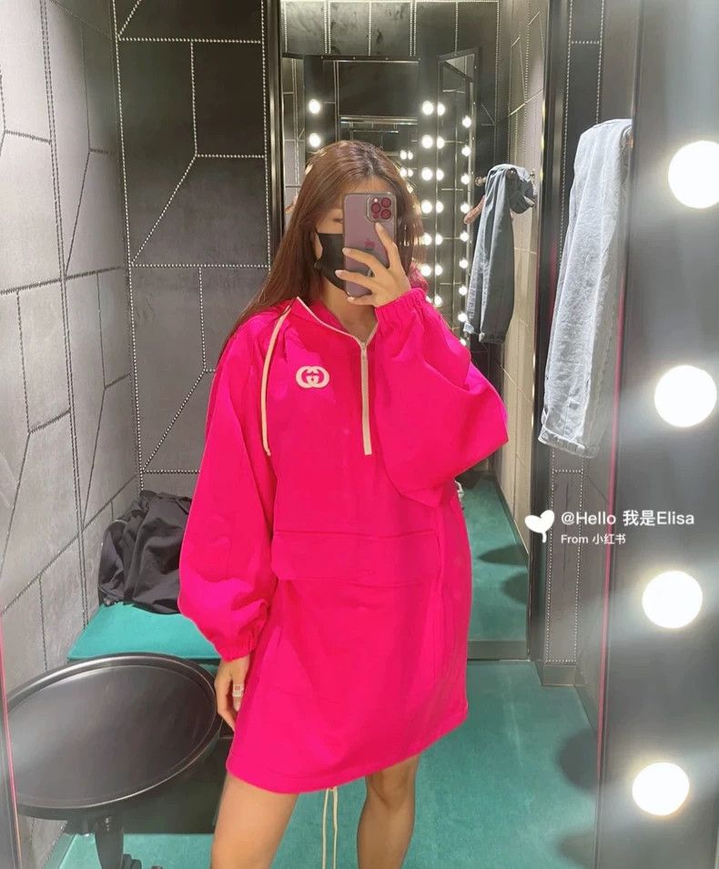 Gucci Gucci White double G big logo rose red hoodie 2501-Nextarro Size US XXS / EU 40 - 2 Thumbnail