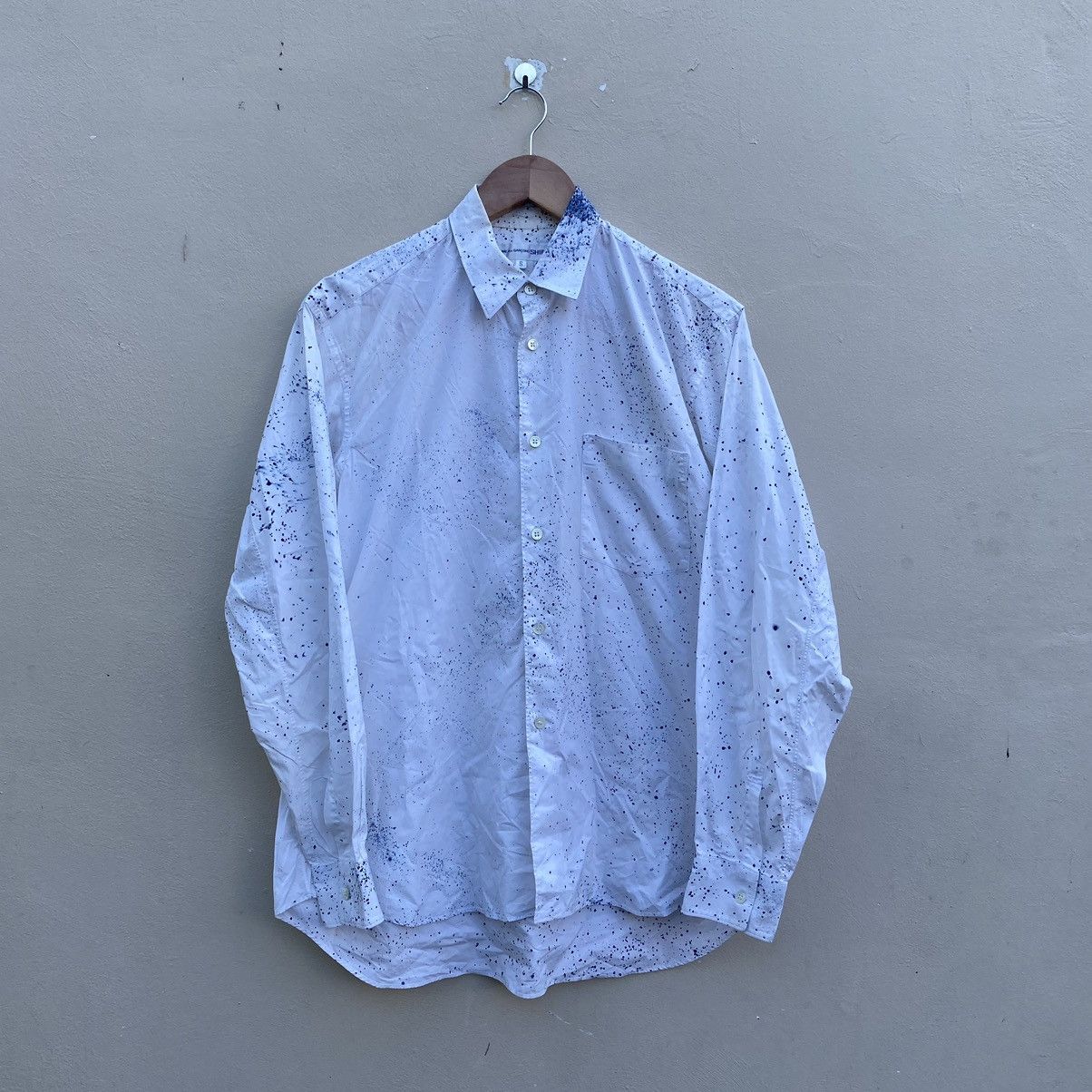 Comme des Garcons Comme des Garcons White Ink Splatter Longsleeve Shirt Size US S / EU 44-46 / 1 - 1 Thumbnail