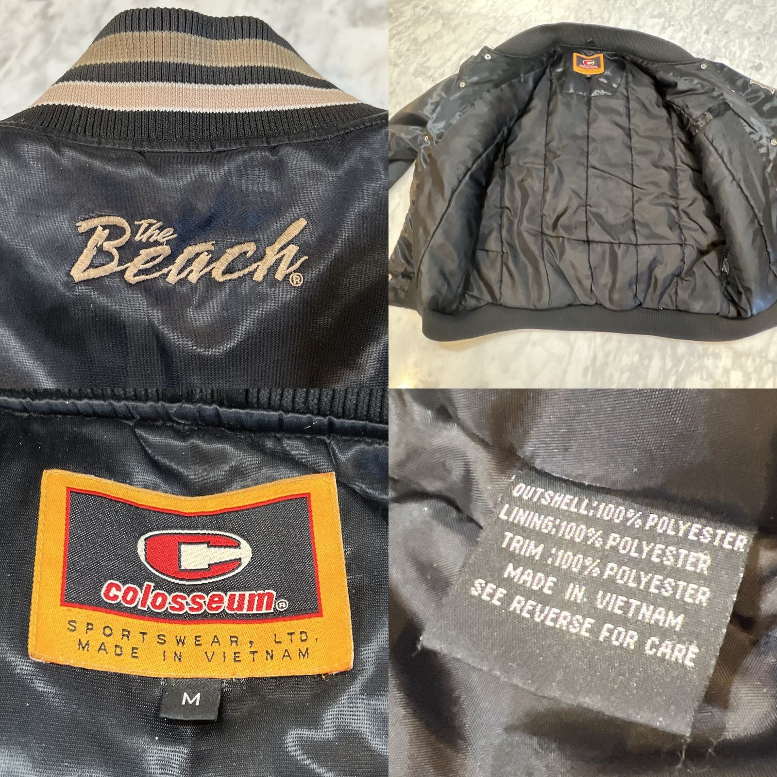 Vintage VINTAGE Colosseum CSU Long Beach State Varsity Jacket Medium Black Script Size US M / EU 48-50 / 2 - 9 Thumbnail