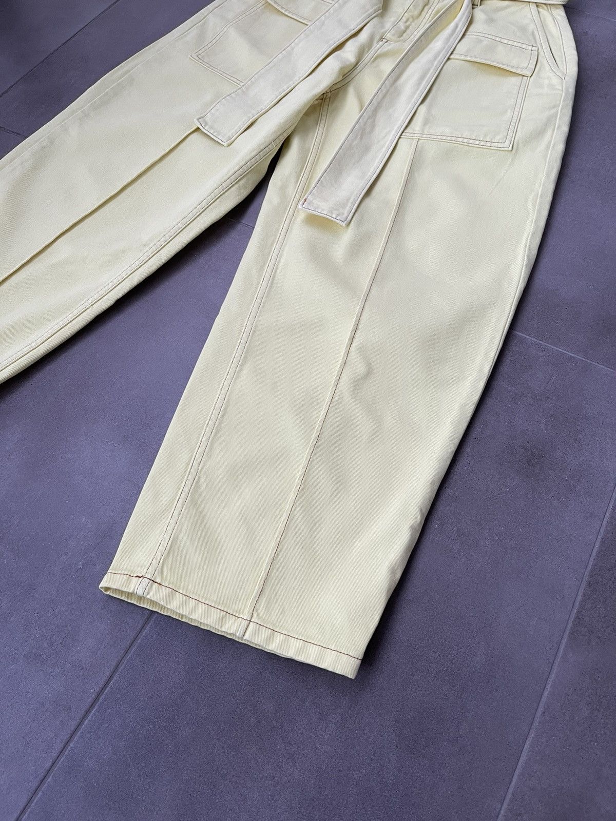 Other !DS! SS22 Lukhanyo Mdingi Belted Yellow Denim Pants Size US 30 / EU 46 - 9 Thumbnail