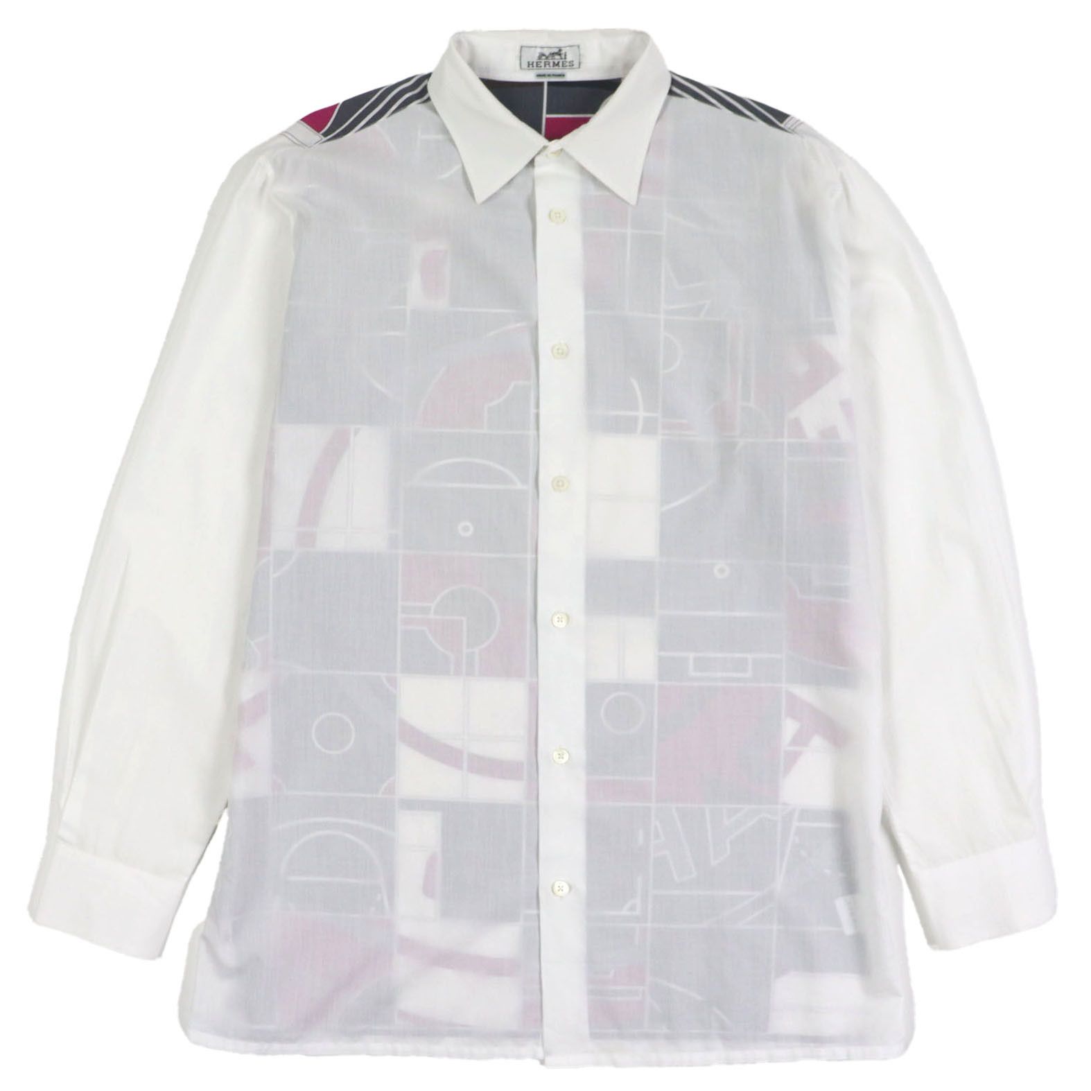 Hermes Hermes Hermes Mosaic Giant Cotton Shirt Cotton Dress Shirt DUTY FREE for USA Size ONE SIZE - 1 Thumbnail
