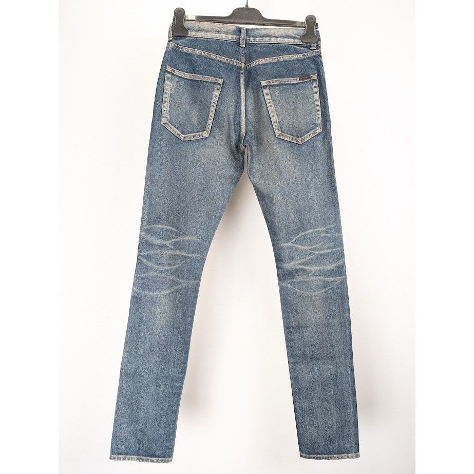Saint Laurent Paris o1rshd1 Skinny 5 Pockets Low Pants in Winter Sky Blue Size US 29 - 11 Thumbnail