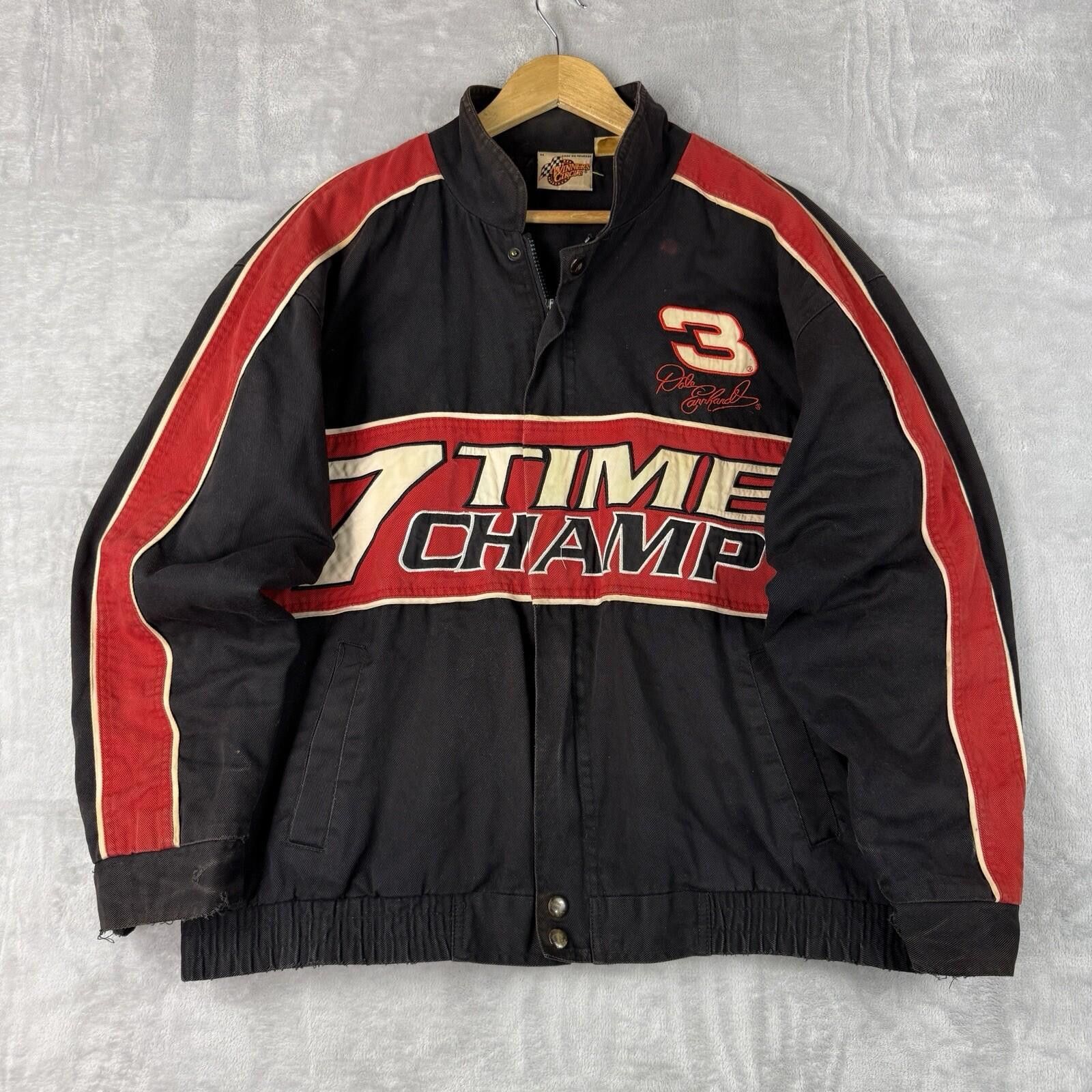Vintage Dale Earnhardt 7 Time NASCAR Racing Jacket MenXL Y2K