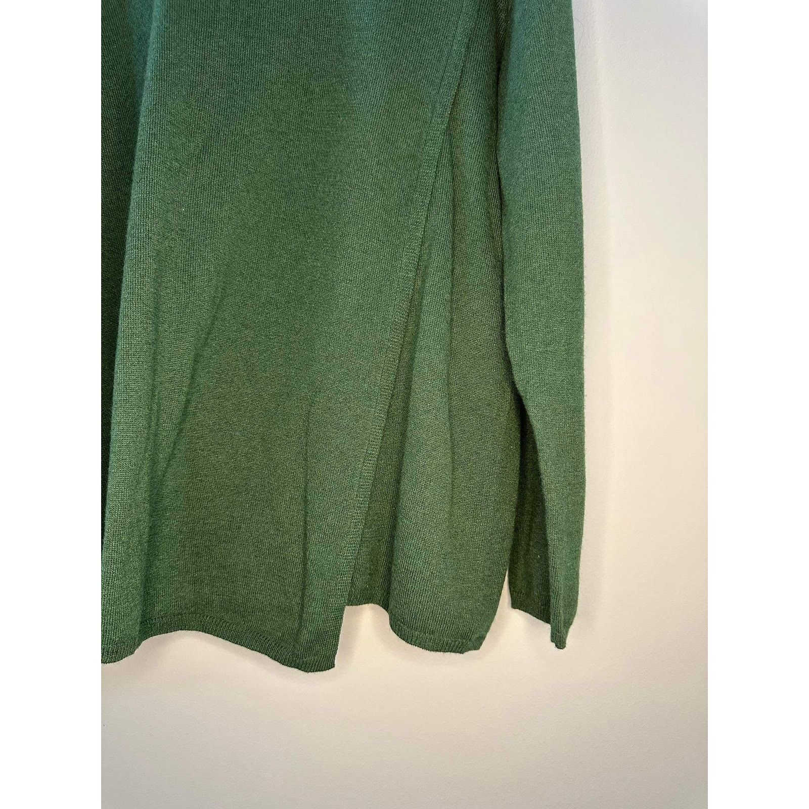 Other J. Jill Long Sleeve Scoop Neck Knit Sweater Forest Green L Size L / US 10 / IT 46 - 7 Thumbnail