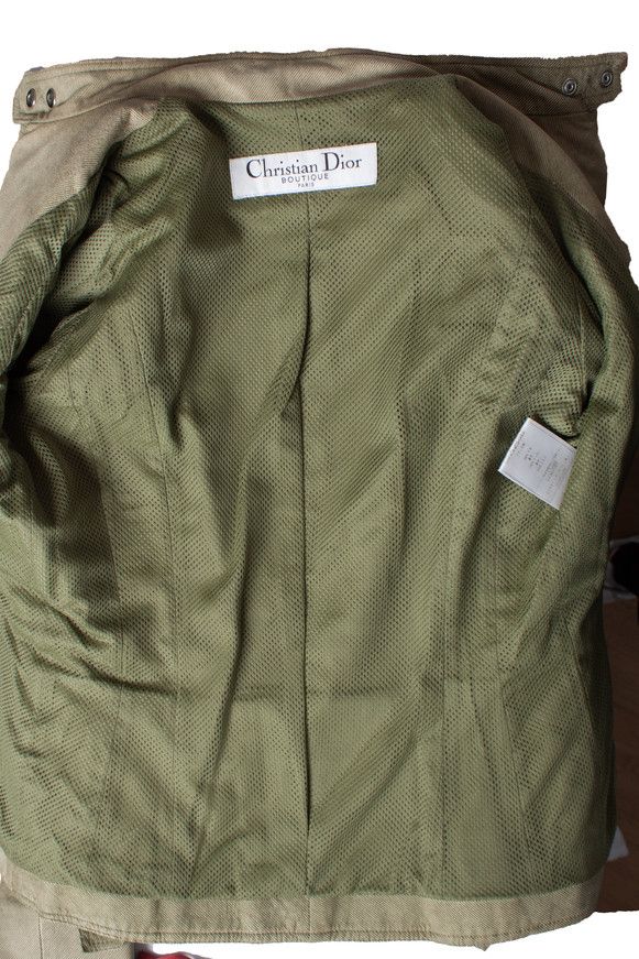 Dior Christian Dior, Green suede biker jacket and skirt Size S / US 4 / IT 40 - 20 Thumbnail
