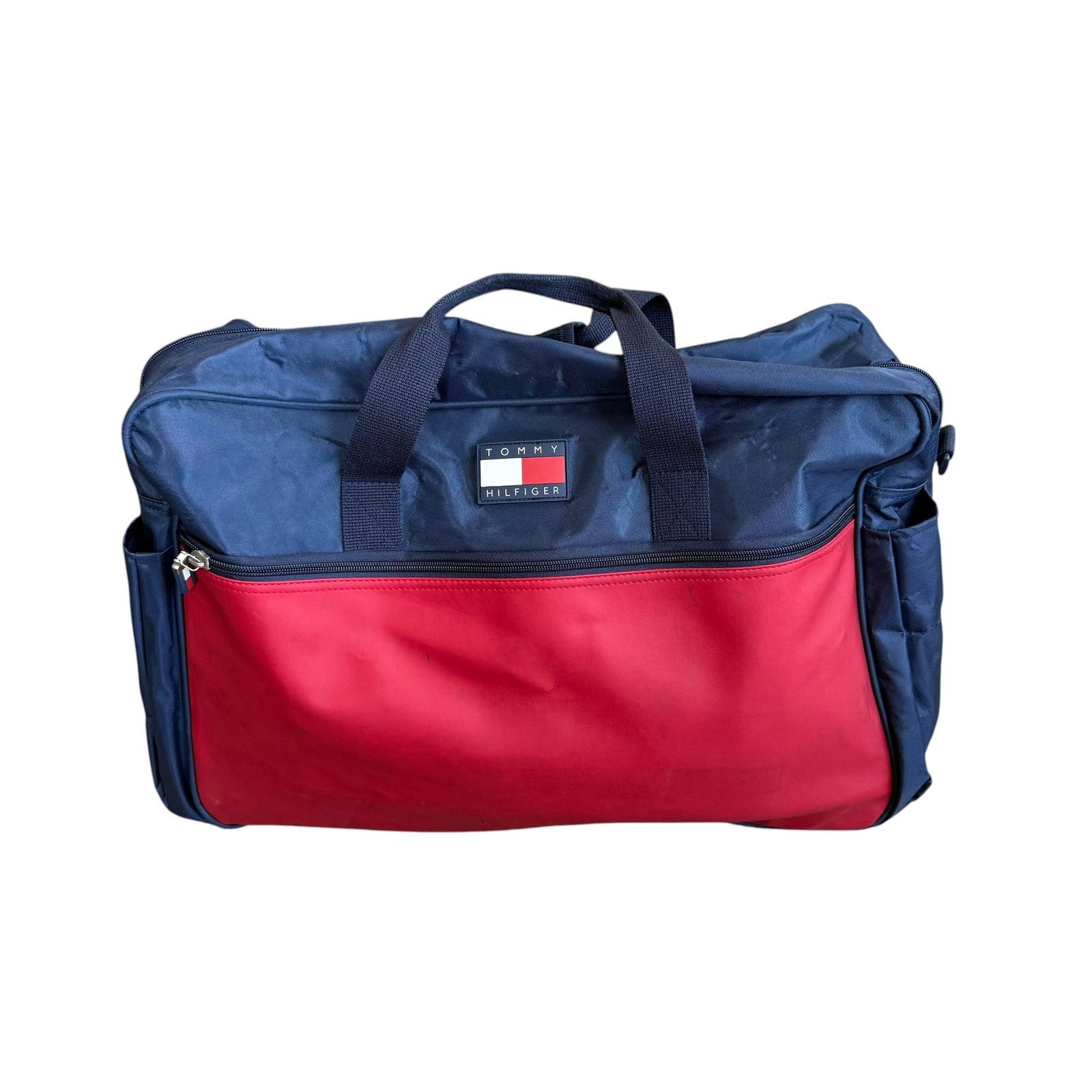 Tommy Hilfiger Vintage Tommy Hilfiger Duffle Bag Red Blue Size ONE SIZE - 1 Thumbnail