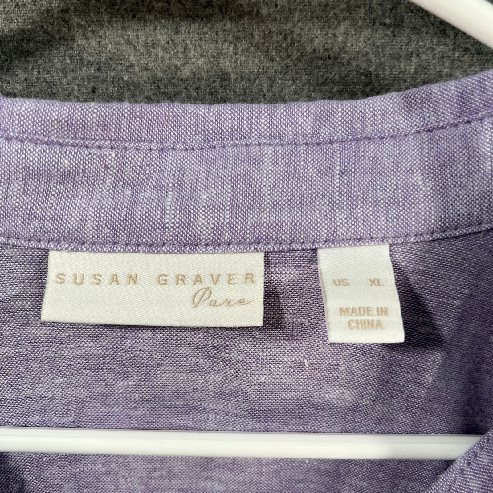 Other Susan Graver Pure Regular Cross Dued Linen Size XL / US 12-14 / IT 48-50 - 3 Thumbnail