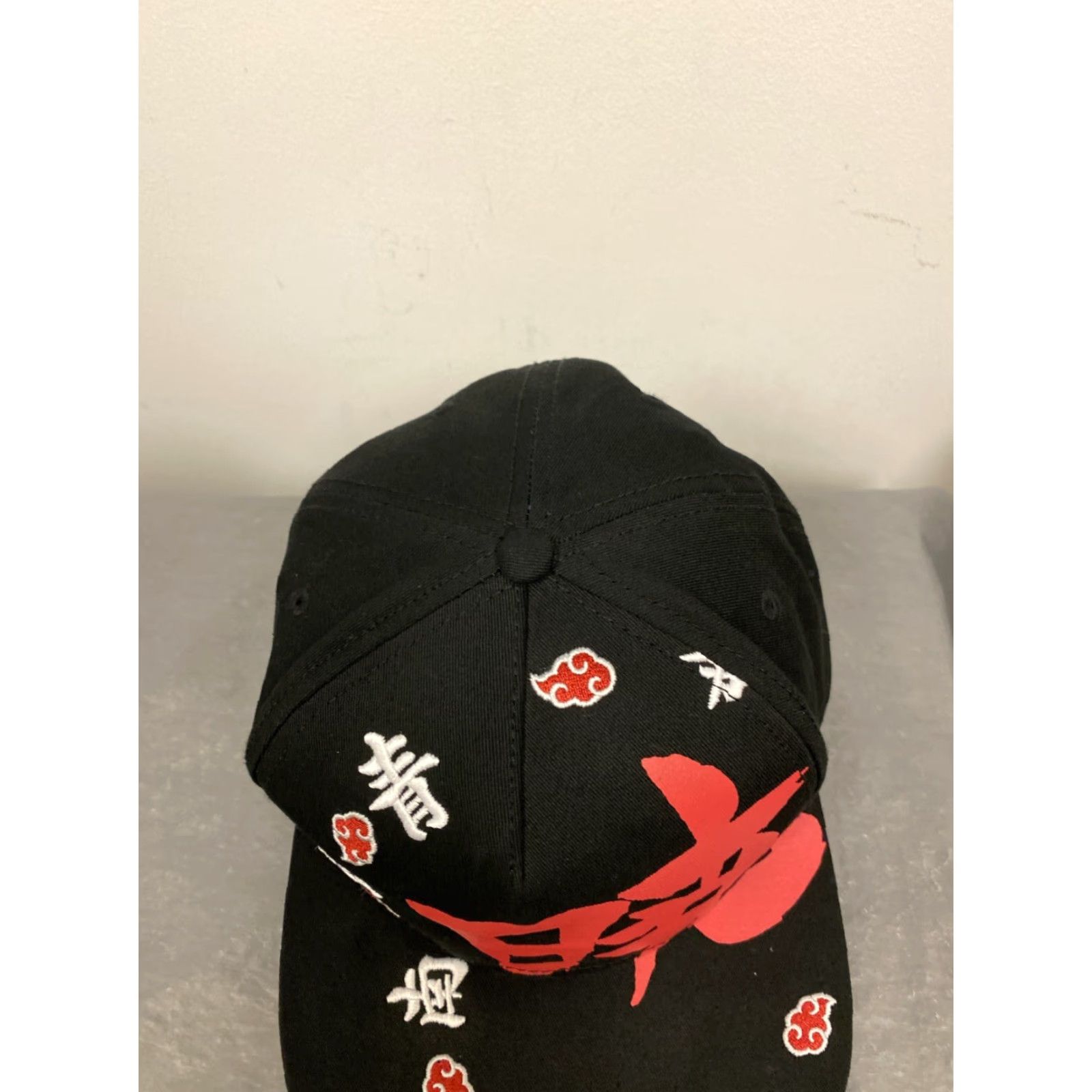 Vintage VINTAGE Naruto Shippuden Akatsuki Kanji Hat Snapback Men Women Adjustable Cotton Anime Casual Size ONE SIZE - 2 Thumbnail