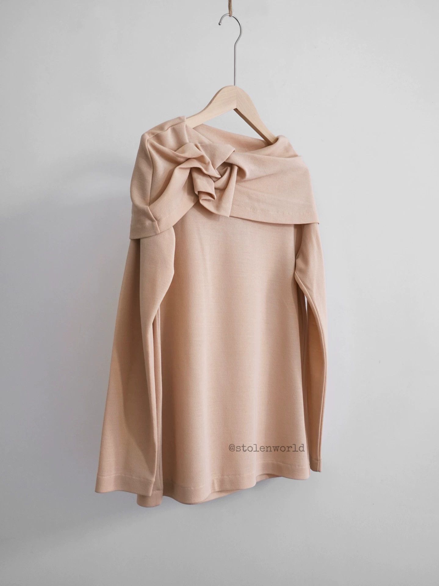 Comme des Garcons CDG 1991AW Tricot Origami Rose Lapel Top Size F Size XS / US 0-2 / IT 36-38 - 5 Thumbnail