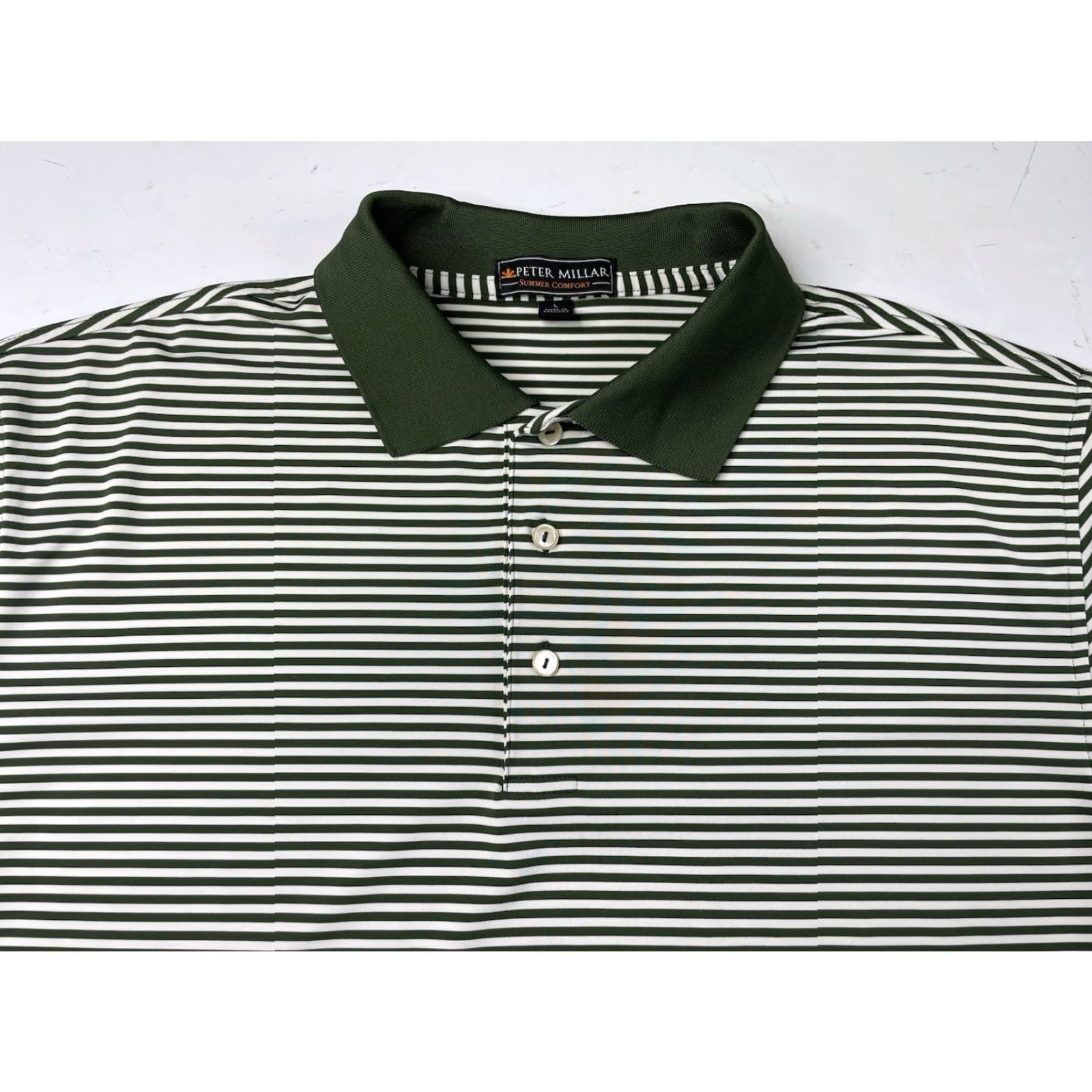 Peter Millar Peter Millar Summer Comfort Mens L Striped Polo Shirt Mountain Ridge CC Golf Multicolor Polo Size US L / EU 52-54 / 3 - 2 Thumbnail