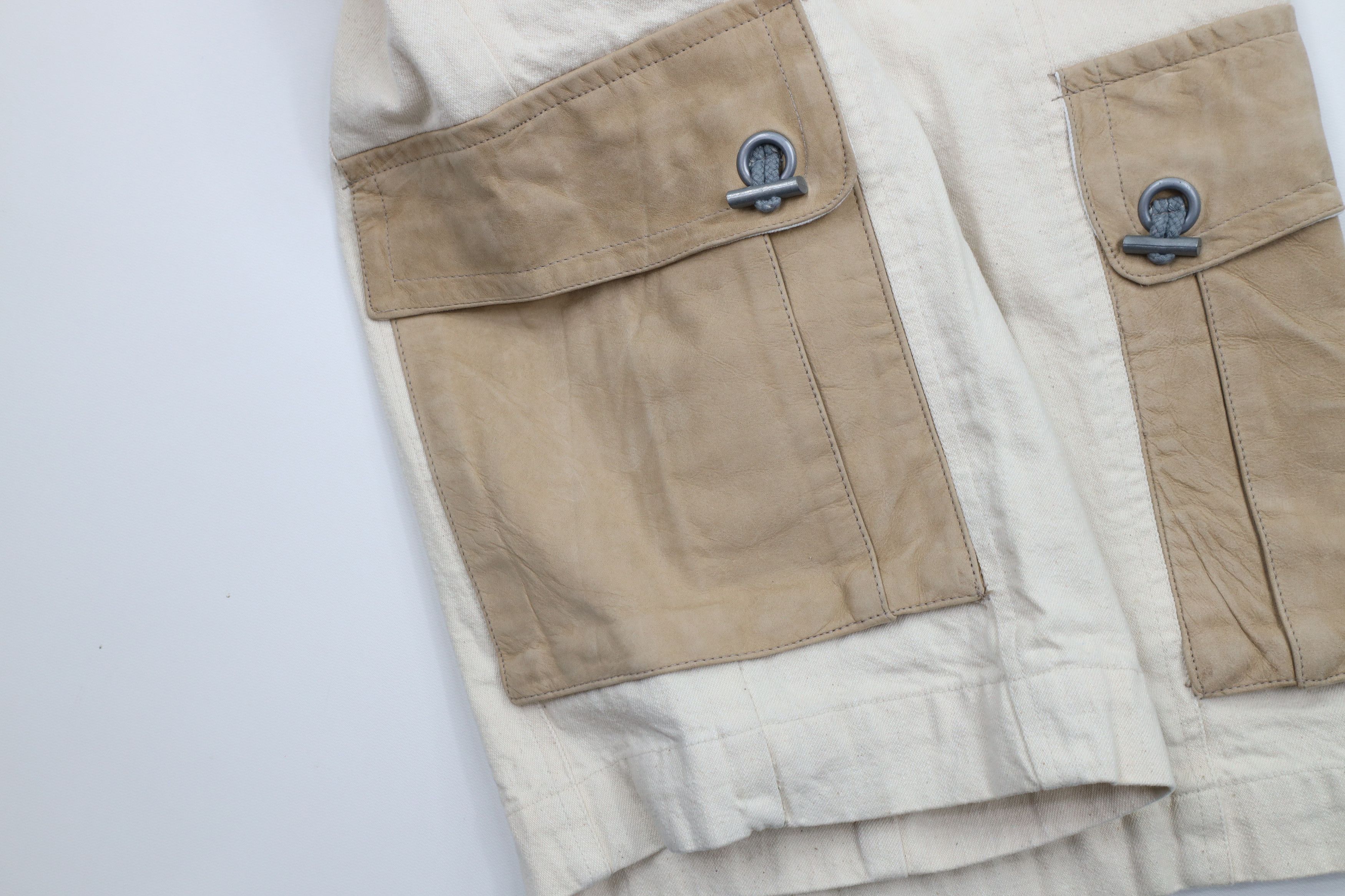 Vintage Deadstock Vintage 90s Streetwear Trim Denim Cargo Shorts Size US 30 / EU 46 - 5 Thumbnail