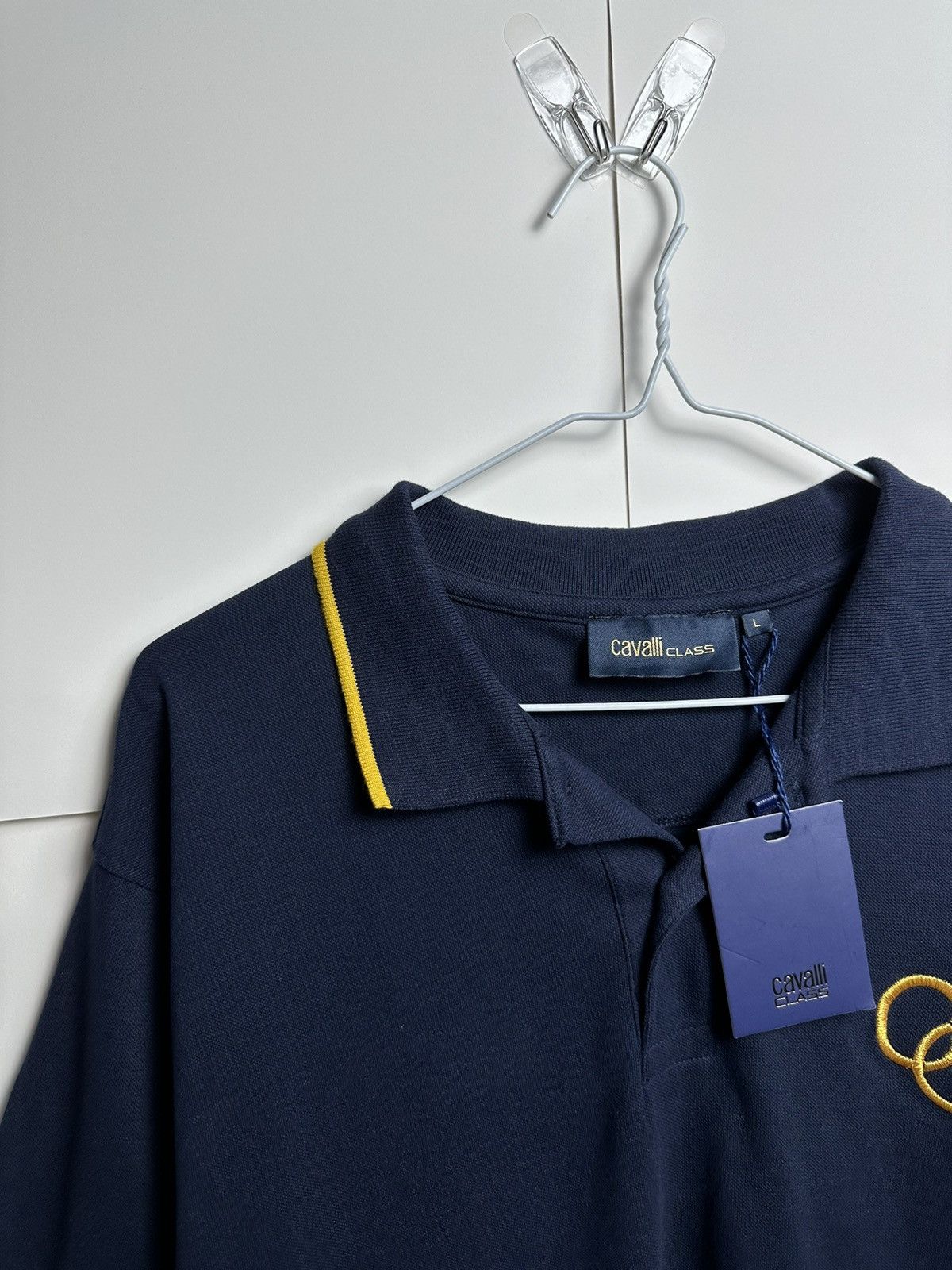 Just Cavalli × Roberto Cavalli NWT Cavalli Class Embroidered Logo Polo Tee Size US L / EU 52-54 / 3 - 3 Thumbnail