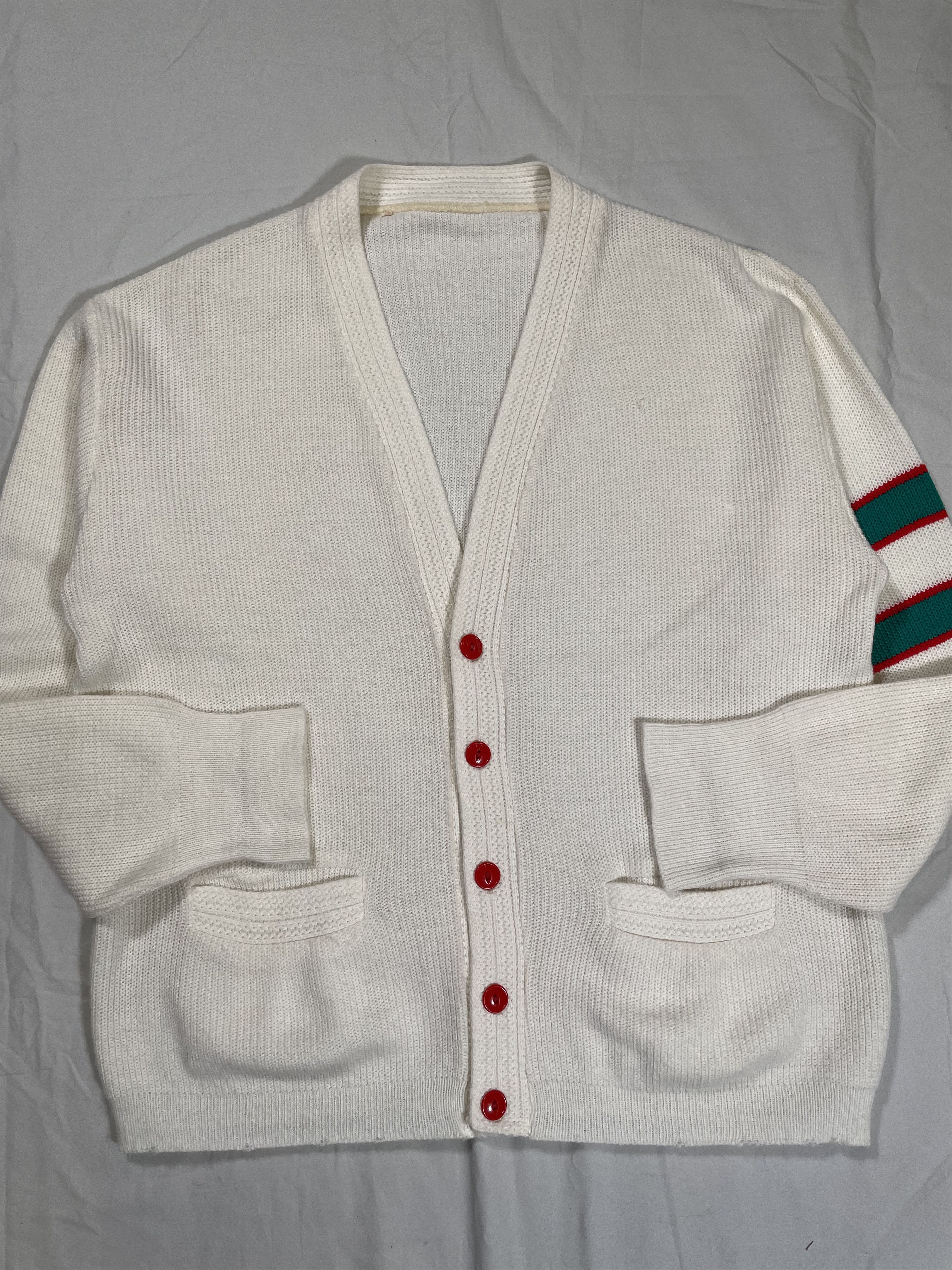 Vintage VTG 1960's Letterman/Varsity Knit Cardigan Sweater Size US XL / EU 56 / 4 - 3 Thumbnail