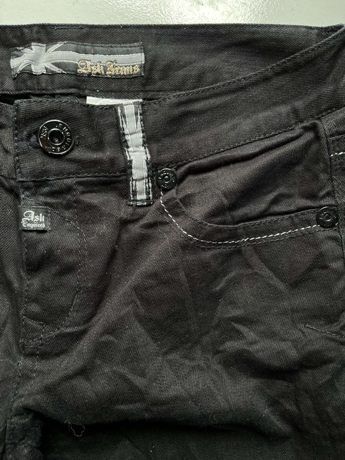 Tornado Mart 2000s A.S.K. Enquired black vkei flare glitter jeans Size US 29 - 5 Thumbnail