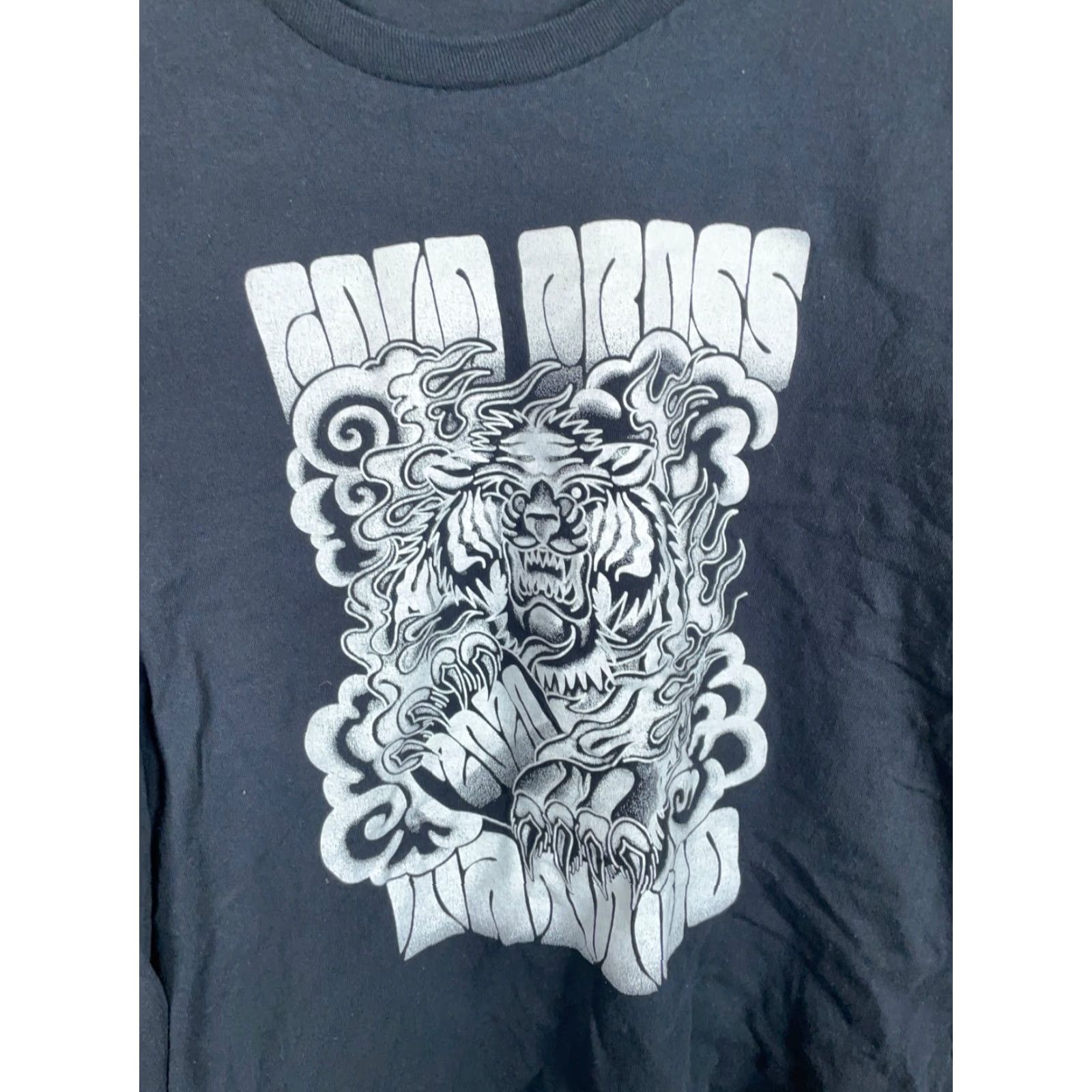 Gildan VINTAGE Gildan Men's T-Shirt Long Sleeve Black Animal Snake Tattoo Graphic Print Adult Large Size US L / EU 52-54 / 3 - 7 Thumbnail