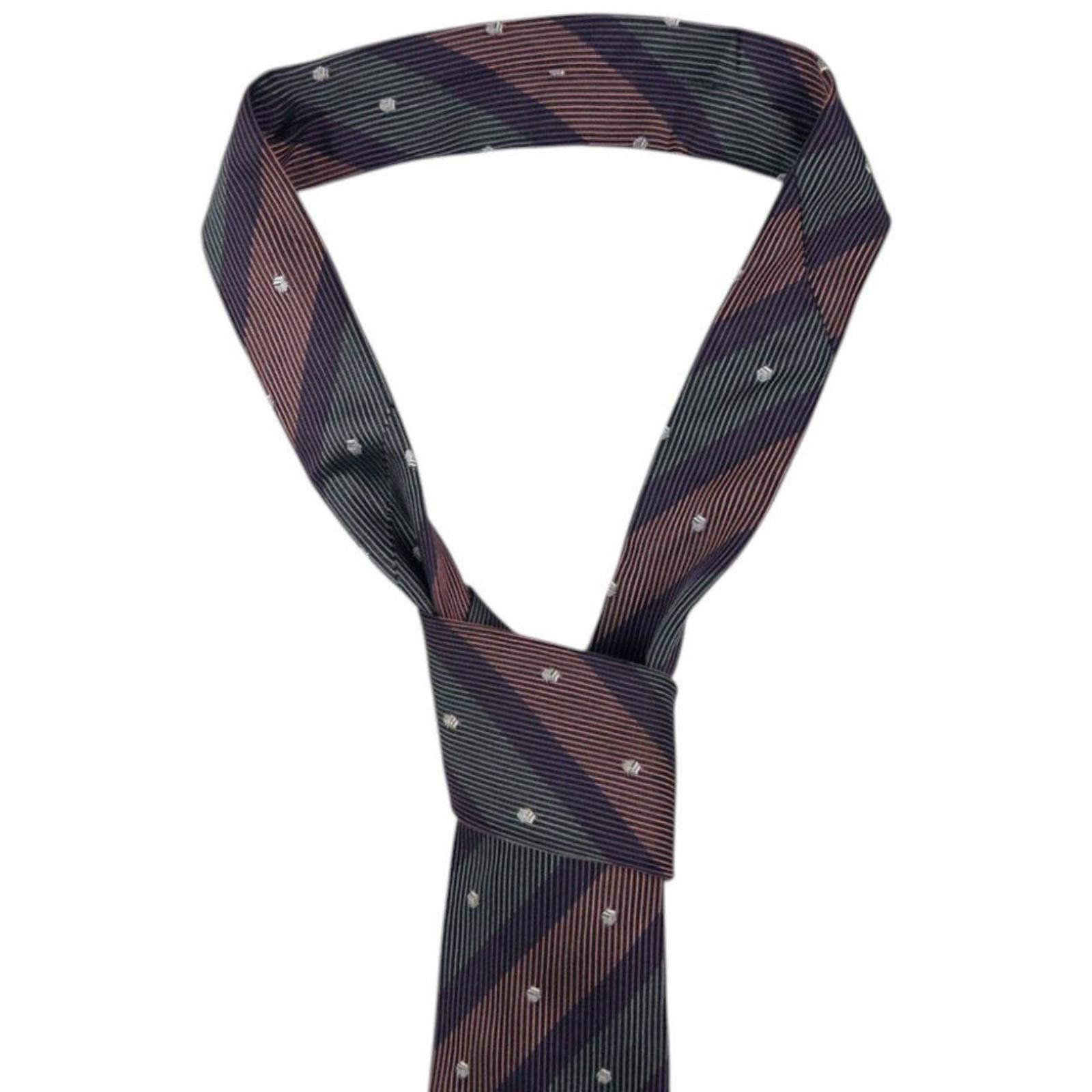 Gucci Vintage Gucci Striped Silk Tie Size ONE SIZE - 4 Thumbnail
