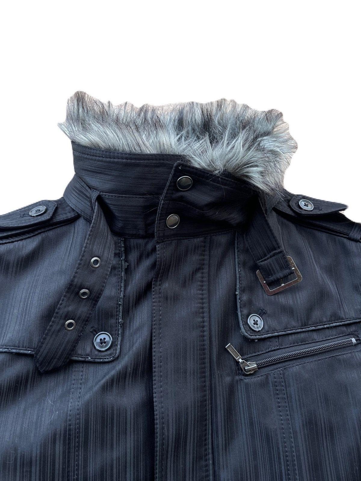 If Six Was Nine 2000s Japanese archive Vkei Fur Belted Gimmic Jacket Y2K Size US S / EU 44-46 / 1 - 6 Thumbnail