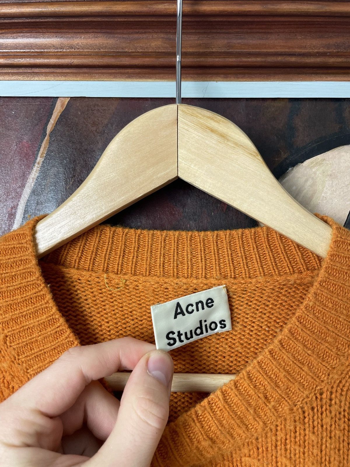 Acne Studios Acne Studios Wool Cashmere Knit Orange Luxury Casual Rare Size US M / EU 48-50 / 2 - 3 Thumbnail