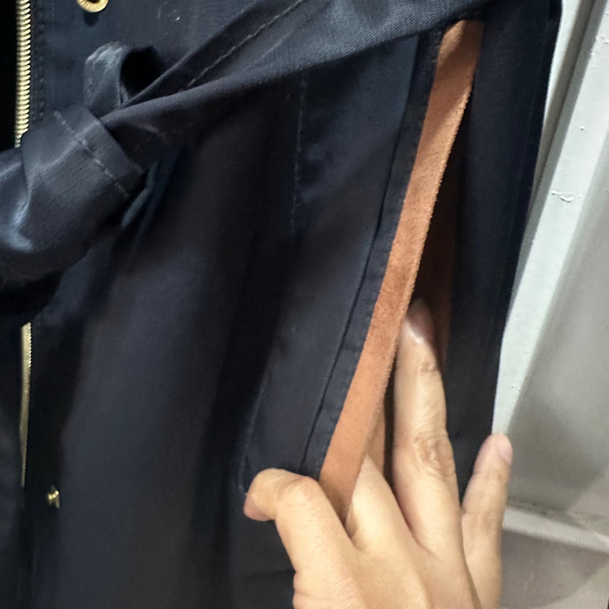 Jones New York 🤩Women Trench Coat Jones New York Sz M Mid Length Navy Belt Size L / US 10 / IT 46 - 10 Thumbnail