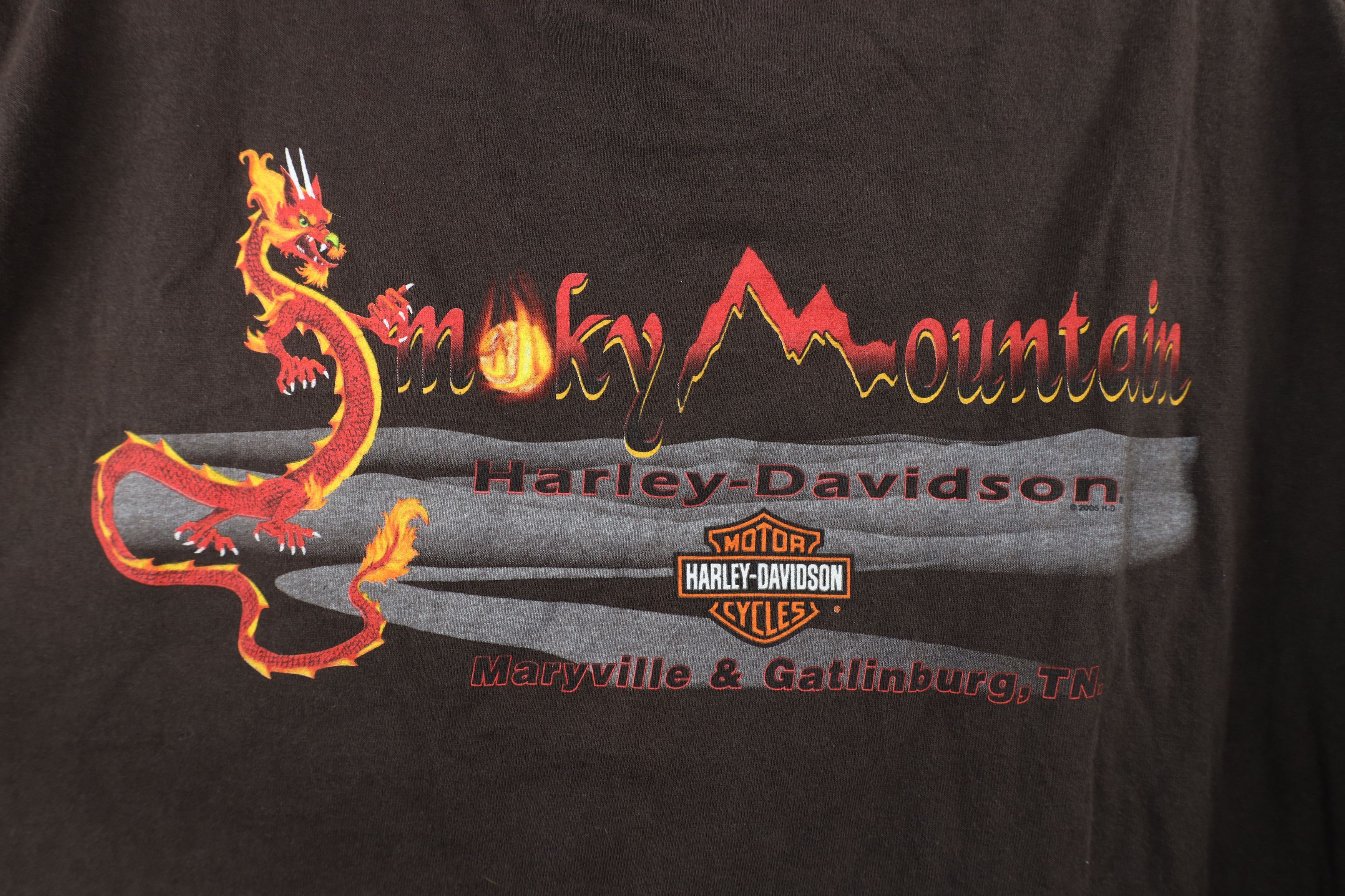 Harley Davidson × Vintage Vintage Y2K 2005 Harley Davidson Skull Dragon T-Shirt USA Size US L / EU 52-54 / 3 - 9 Thumbnail