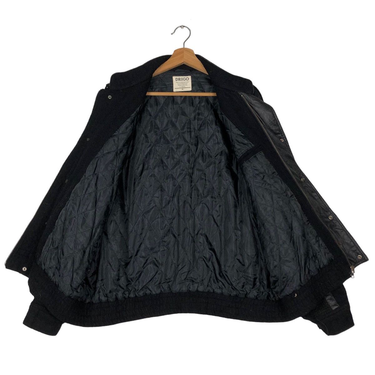 Japanese Brand 🔥Vtg Bomber Jacket Fly Design Rich Black Drigo Issey Miyake Size US M / EU 48-50 / 2 - 11 Thumbnail