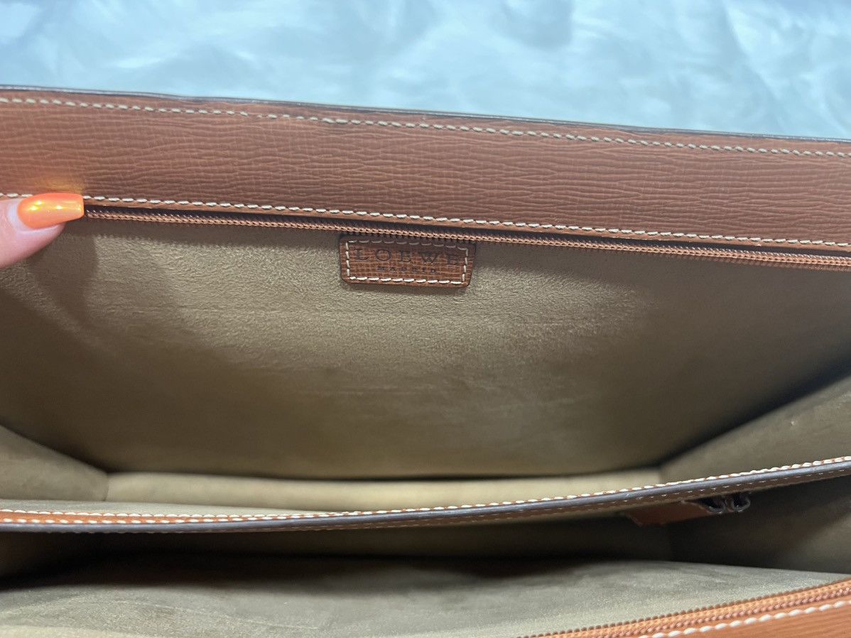 Loewe Loewe Structured Leather Briefcase Tote – Tan Calfskin Size ONE SIZE - 5 Thumbnail