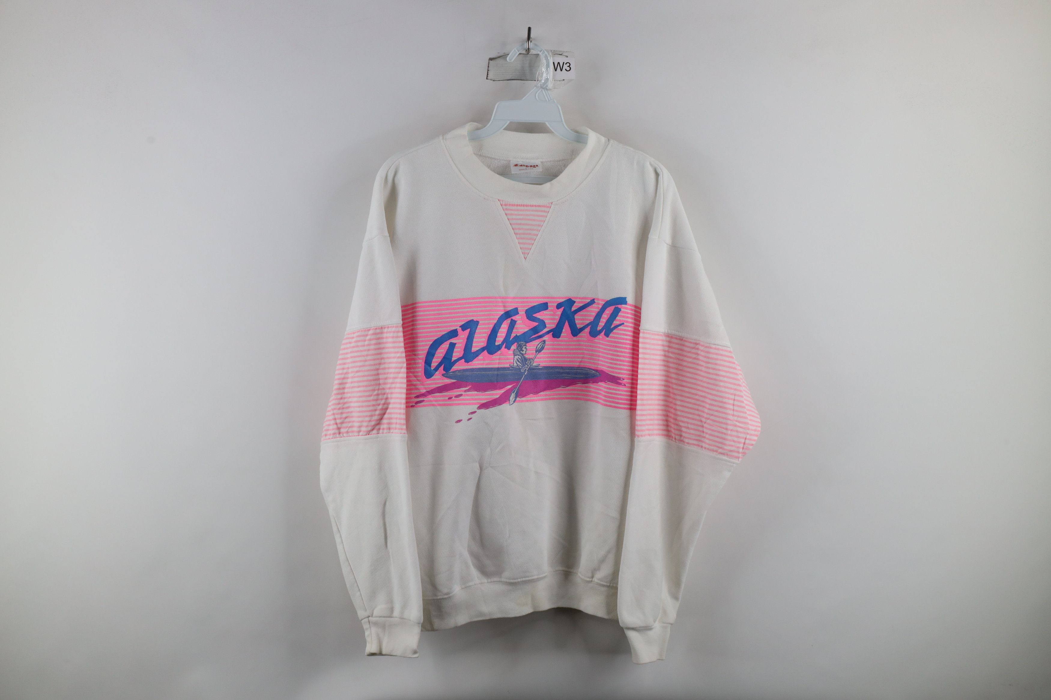 Vintage Vintage 90s Streetwear Spell Out Alaska Canoe Sweatshirt USA Size L / US 10 / IT 46 - 1 Thumbnail