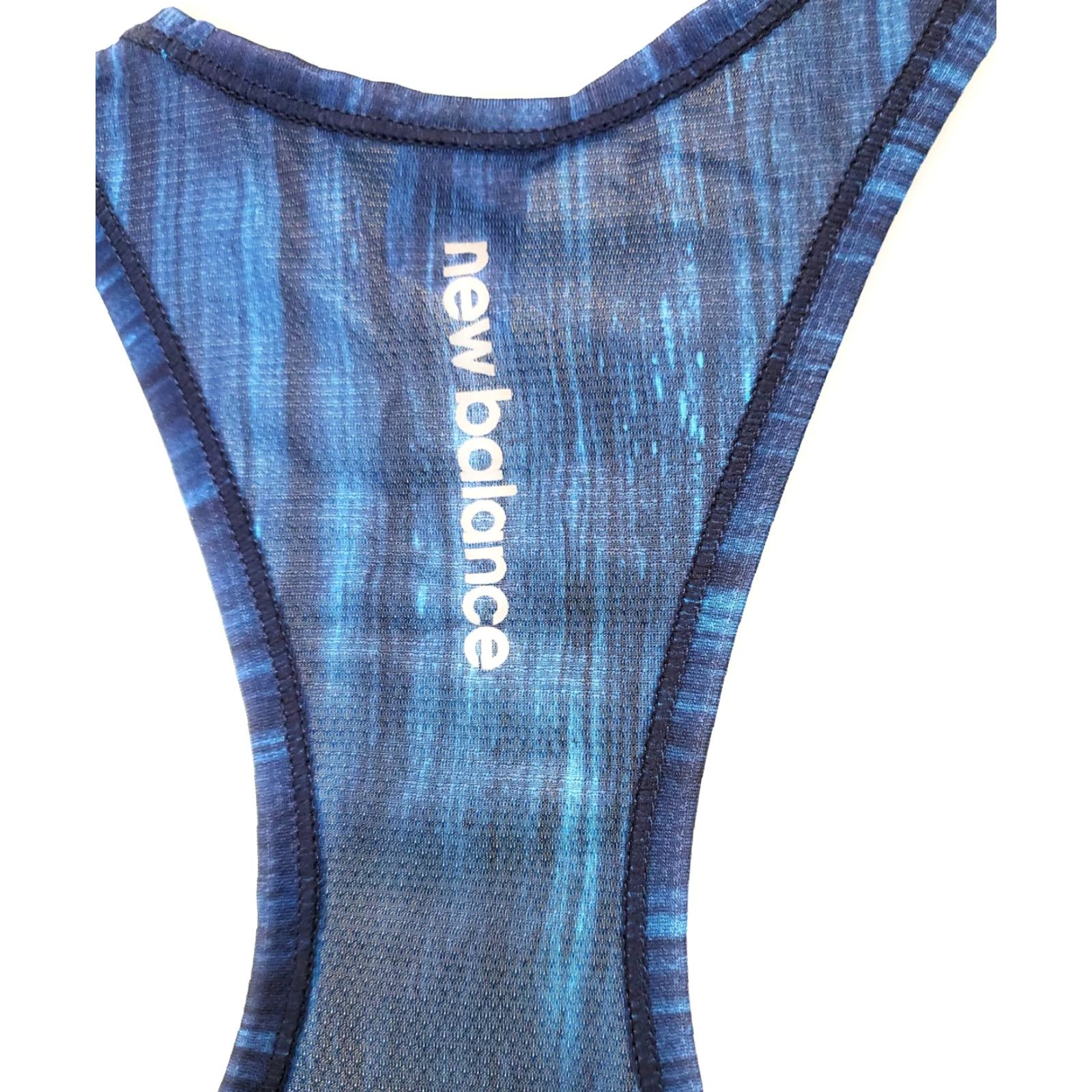 New Balance Womens New Balance WT73131 PLR Navy Aqua Perfect Accelerate Tank Top Shirt Size S / US 4 / IT 40 - 4 Thumbnail