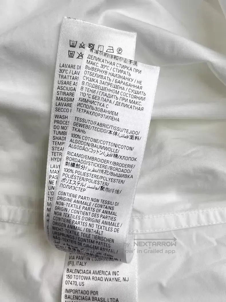 Balenciaga Balenciaga Logo embroidery long-sleeve solid color shirt Size XXS / US 00 / IT 34 - 7 Thumbnail