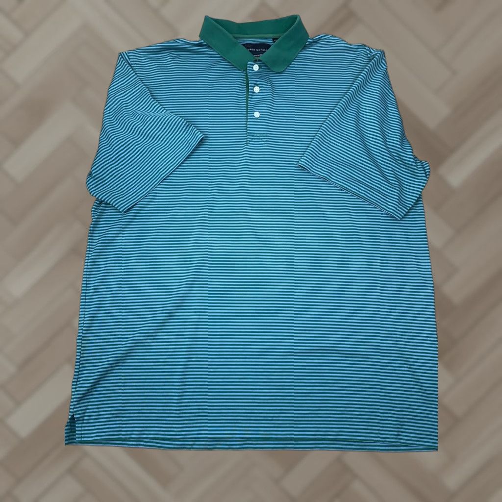 Vintage **Greg Norman Men's XL Green Striped Golf Polo Shirt** User: Men's Greg Norman XL Green Striped Golf Polo Shirt Size US XL / EU 56 / 4 - 1 Thumbnail