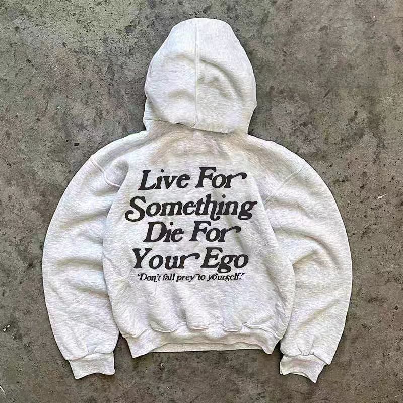 Vintage Men's Retro Loose Letter Printed Hooded Sweatshirt y2k Size US L / EU 52-54 / 3 - 1 Thumbnail