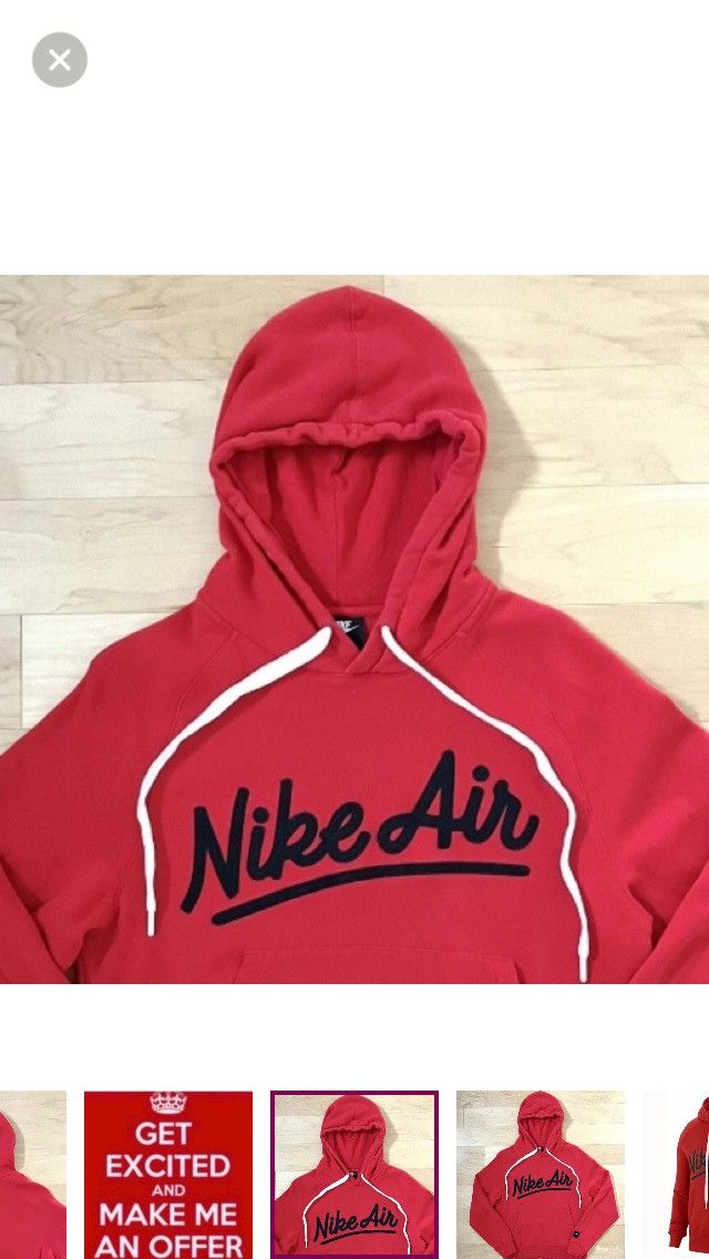Nike Nike Air Sportswear Pullover Fleece Hoodie Men's Red Medium Size US M / EU 48-50 / 2 - 8 Thumbnail