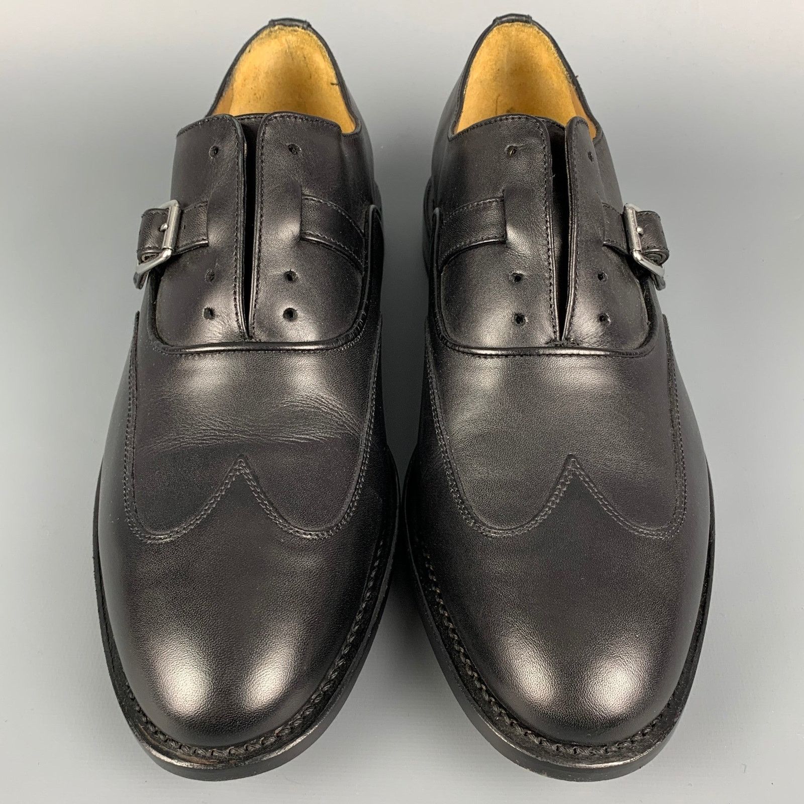 Michael Bastian Size 8.5 Black Leather Monk Strap Lace Up Shoes Size US 8.5 / EU 41-42 - 4 Thumbnail