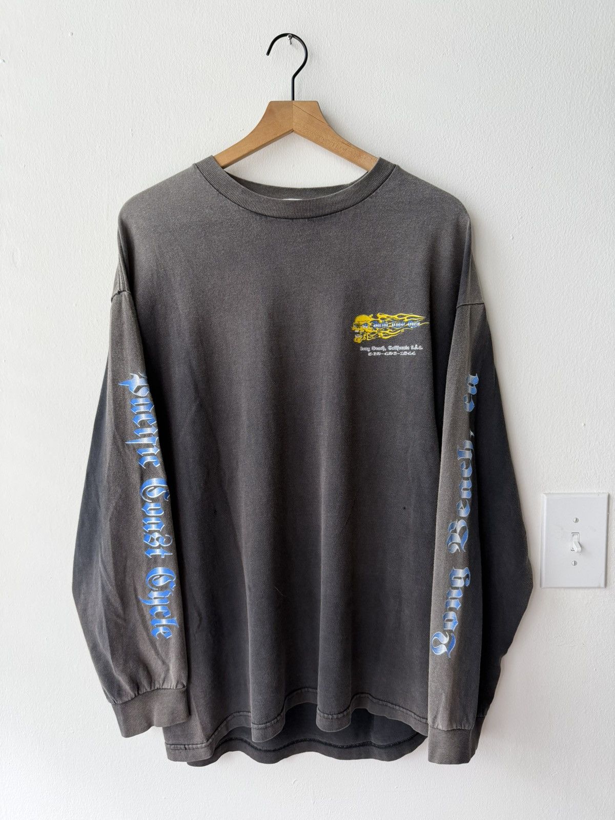 Vintage 90s Pacific Coast Cycle long sleeve biker tee Size US XL / EU 56 / 4 - 1 Thumbnail