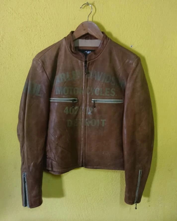 Harley Davidson Leather jacket harley davidson vintage Size US M / EU 48-50 / 2 - 1 Thumbnail
