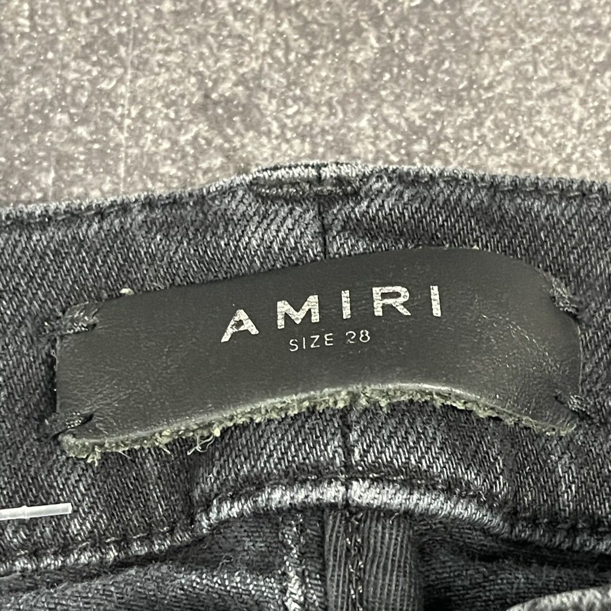Amiri Distressed Patched Jeans Black