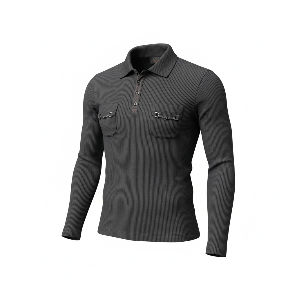 Tete Homme Tete Homme Long Sleave Polo Tshirt Size US S / EU 44-46 / 1 - 1 Thumbnail