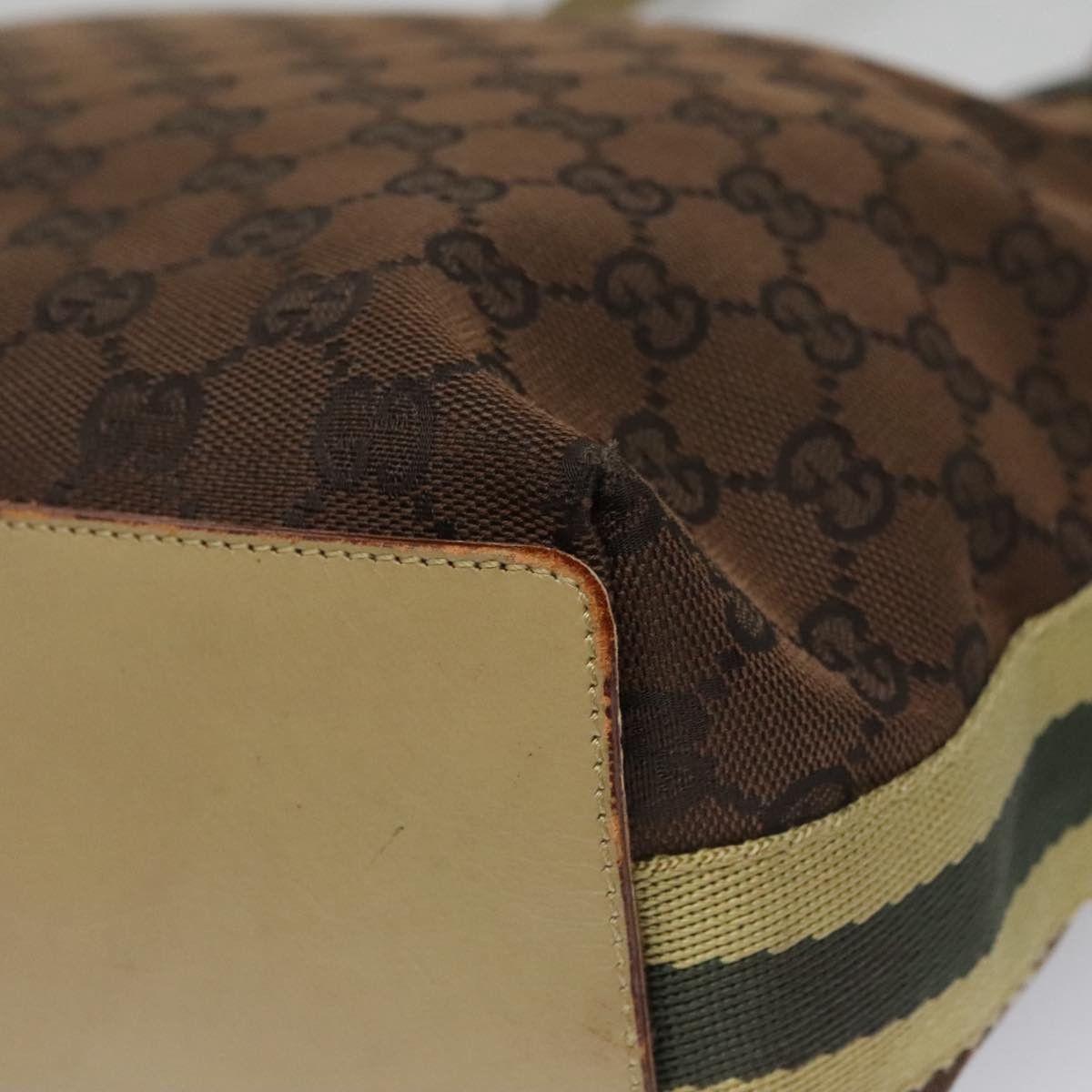Gucci GUCCI GG Canvas Sherry Line Tote Bag Brown Size ONE SIZE - 13 Thumbnail