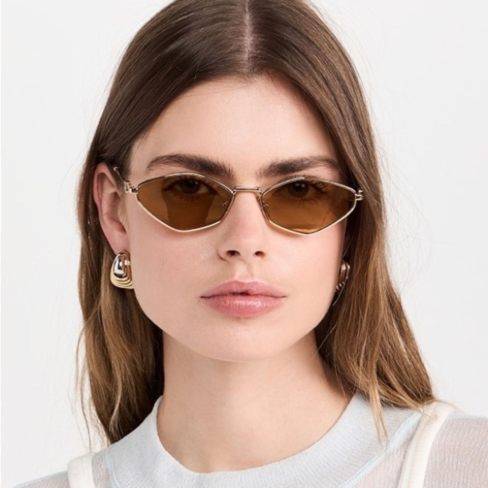Miu Miu NEW MIU MIU MU56ZS 5AK40D Gold Orange Mirror Silver Glasses Size ONE SIZE - 7 Thumbnail
