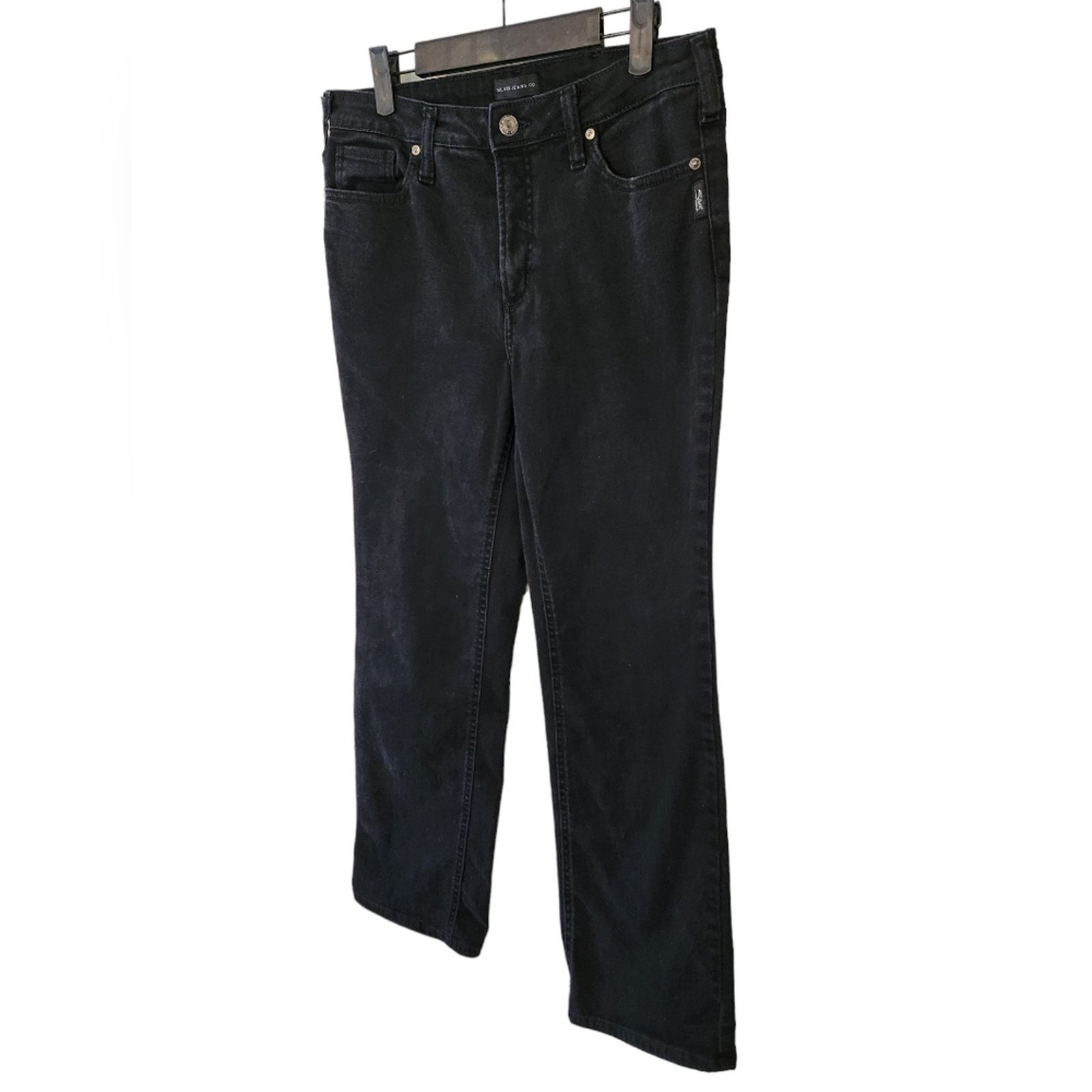 Silver Jeans Co. Silver Jeans Infinite Fit Black Stretch bootcut jeans 12/14 Size 36" / US 14 / IT 50 - 4 Thumbnail
