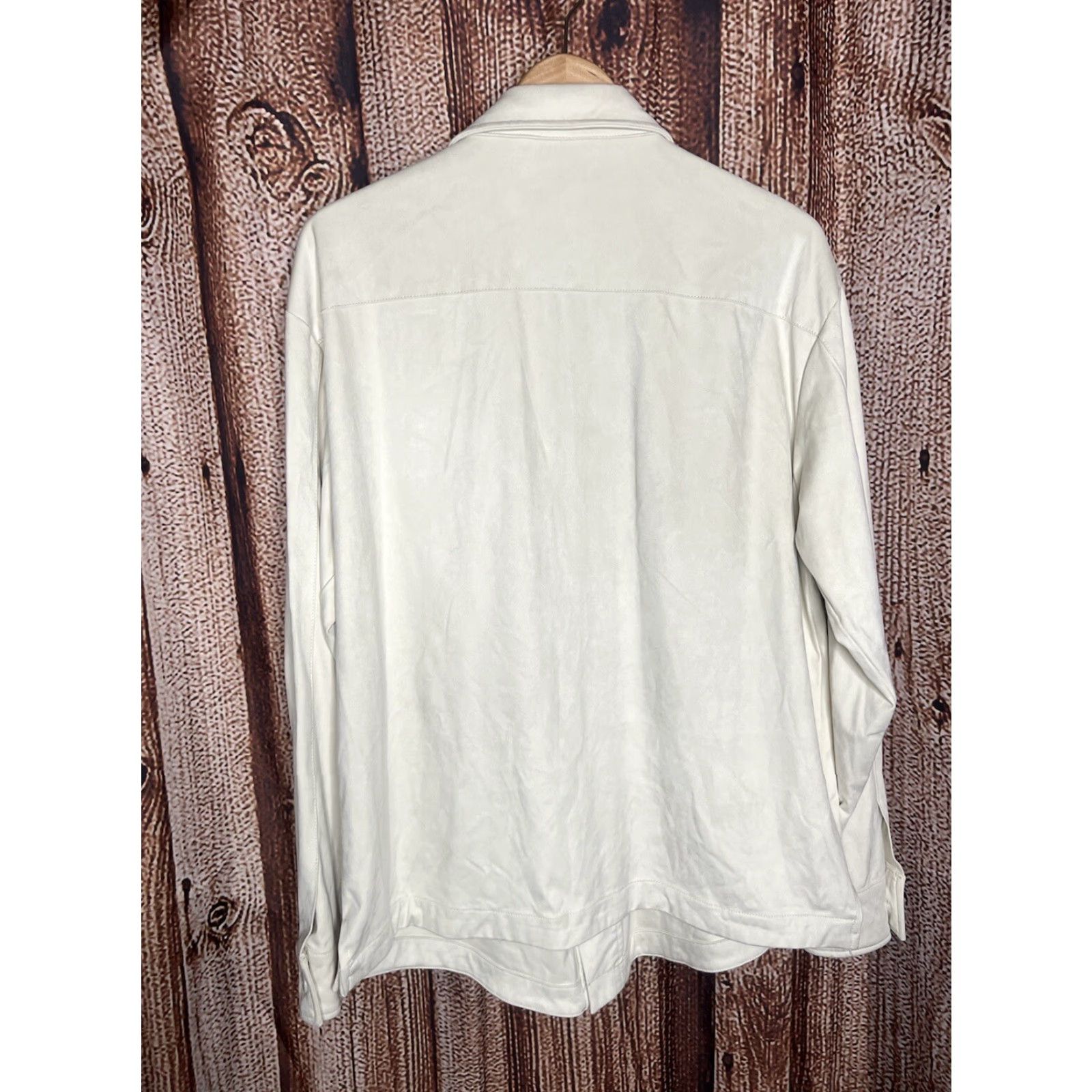 Zara Zara Womens White Long Sleeve Button-Up Size Large 2 Pocket Shirt Womens Size L / US 10 / IT 46 - 2 Thumbnail