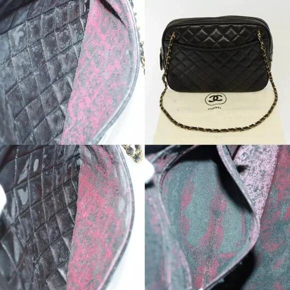 Chanel CHANEL Matelasse Chain Shoulder Bag Lamb Skin Black Size ONE SIZE - 8 Thumbnail