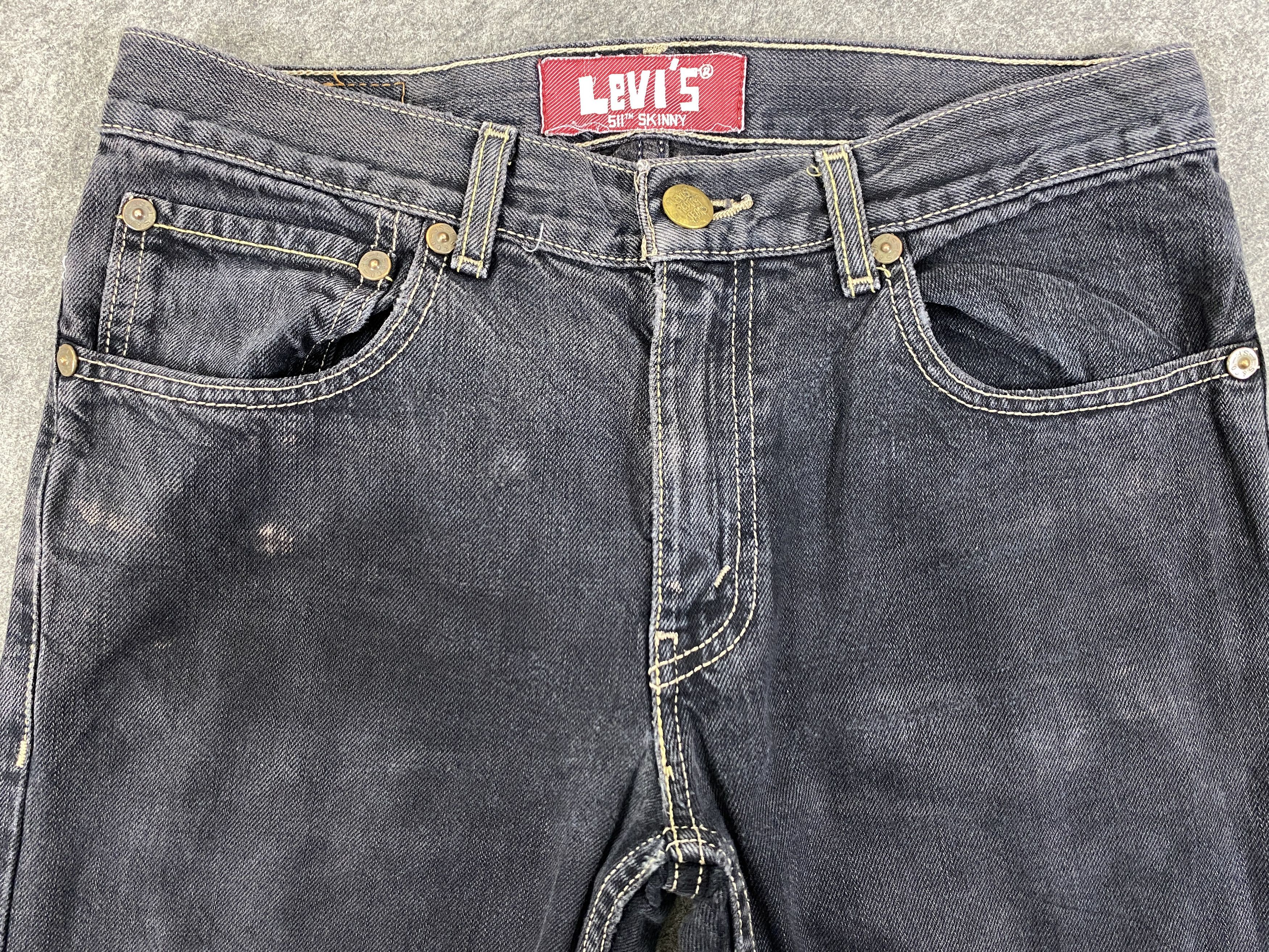 Levi's Black Vintage Levi's 511 Jeans 30x29.5 Denim- JN3337 Size US 30 / EU 46 - 3 Thumbnail